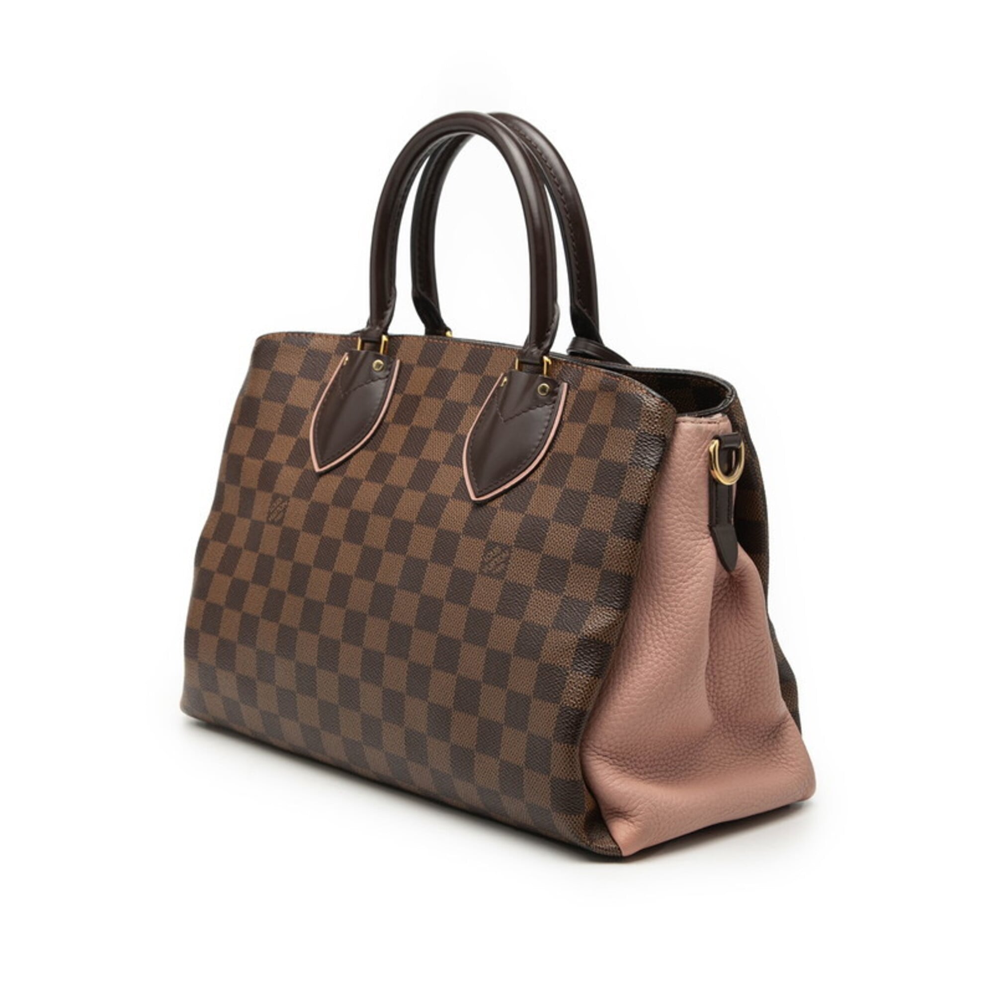 Louis Vuitton Brown Magnolia Pink Pvc Leather Handbag Shoulder Bag (Pre-Owned)