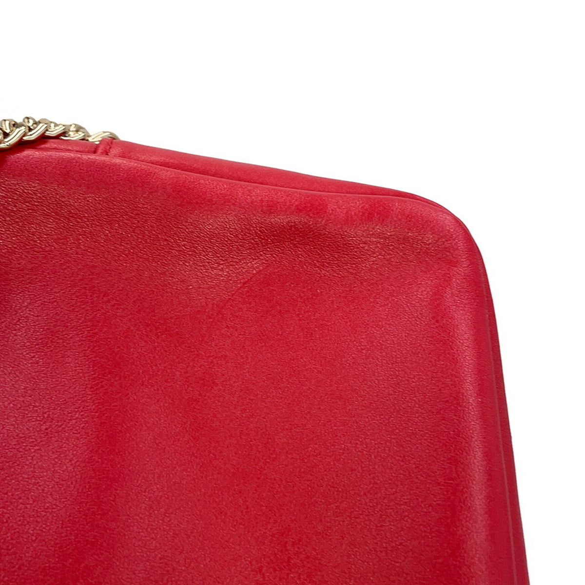Jimmy Choo Red Color Leather Handbag Shoulder Bag (Pre-Owned)