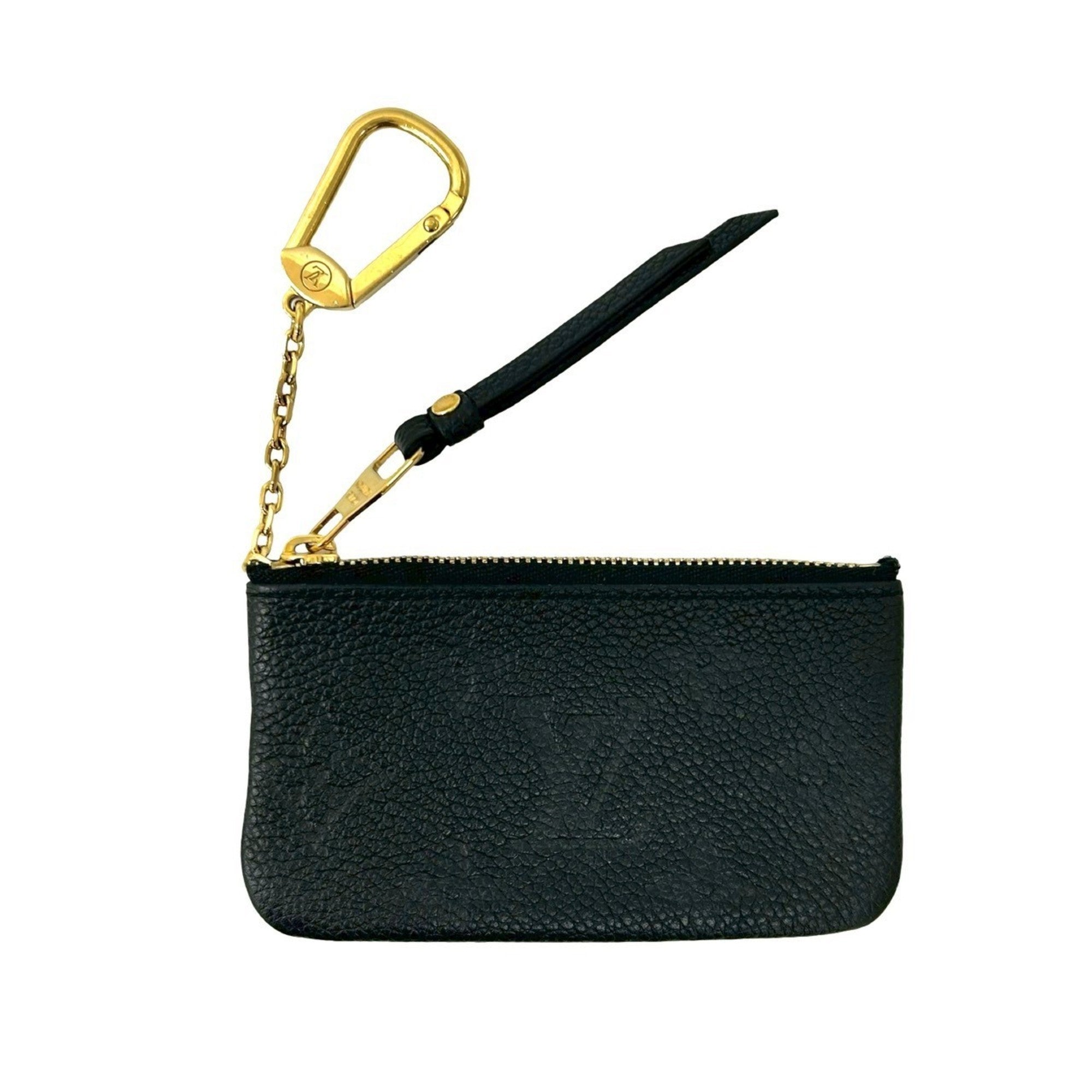 Louis Vuitton Black Leather Coin Purse/Coin Case (Pre-Owned)