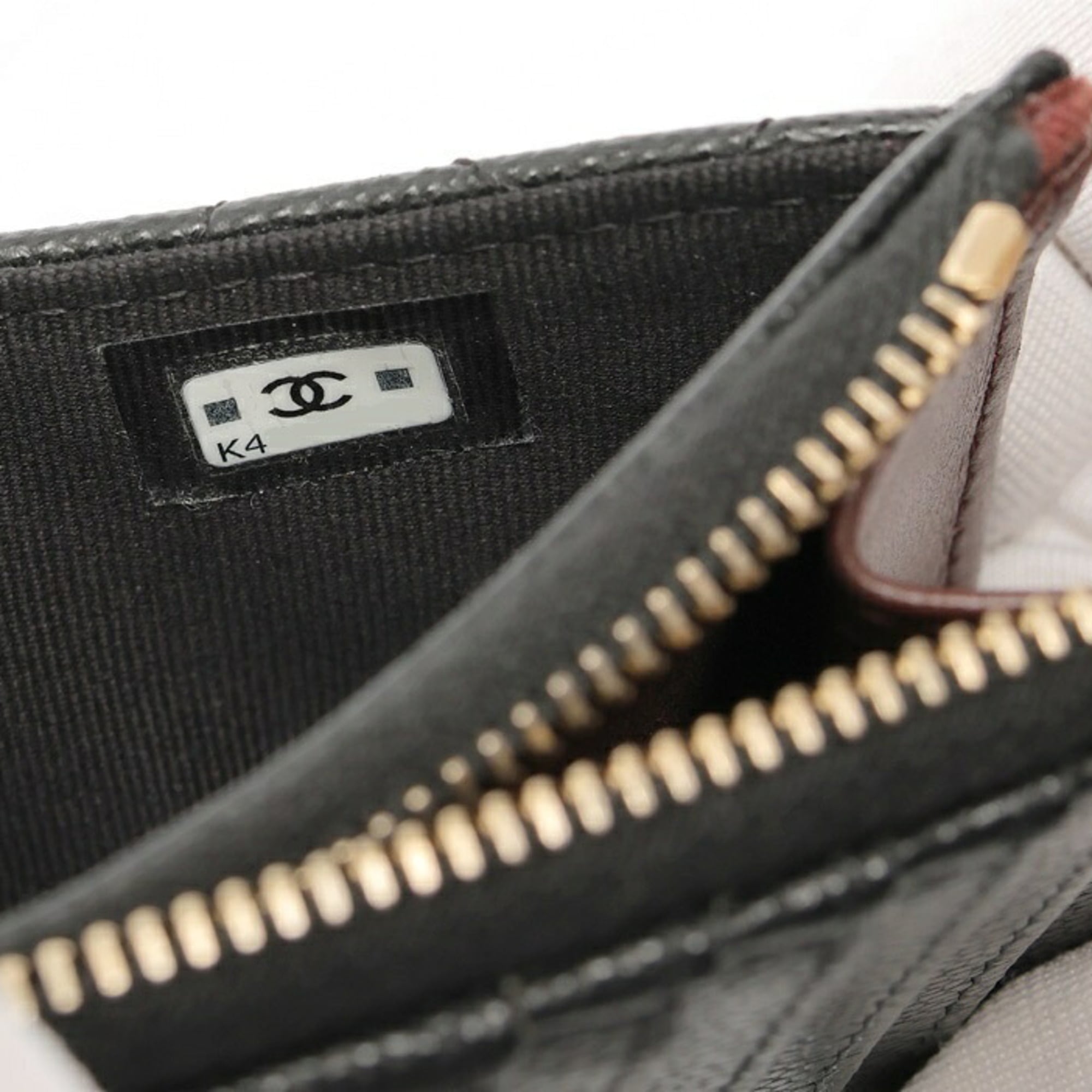 Chanel Black Grained Calfskin Coin Purse/Coin Case (Pre-Owned)