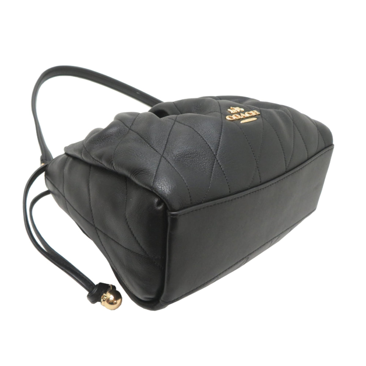 Coach Black Leather Handbag (Pre-Owned)