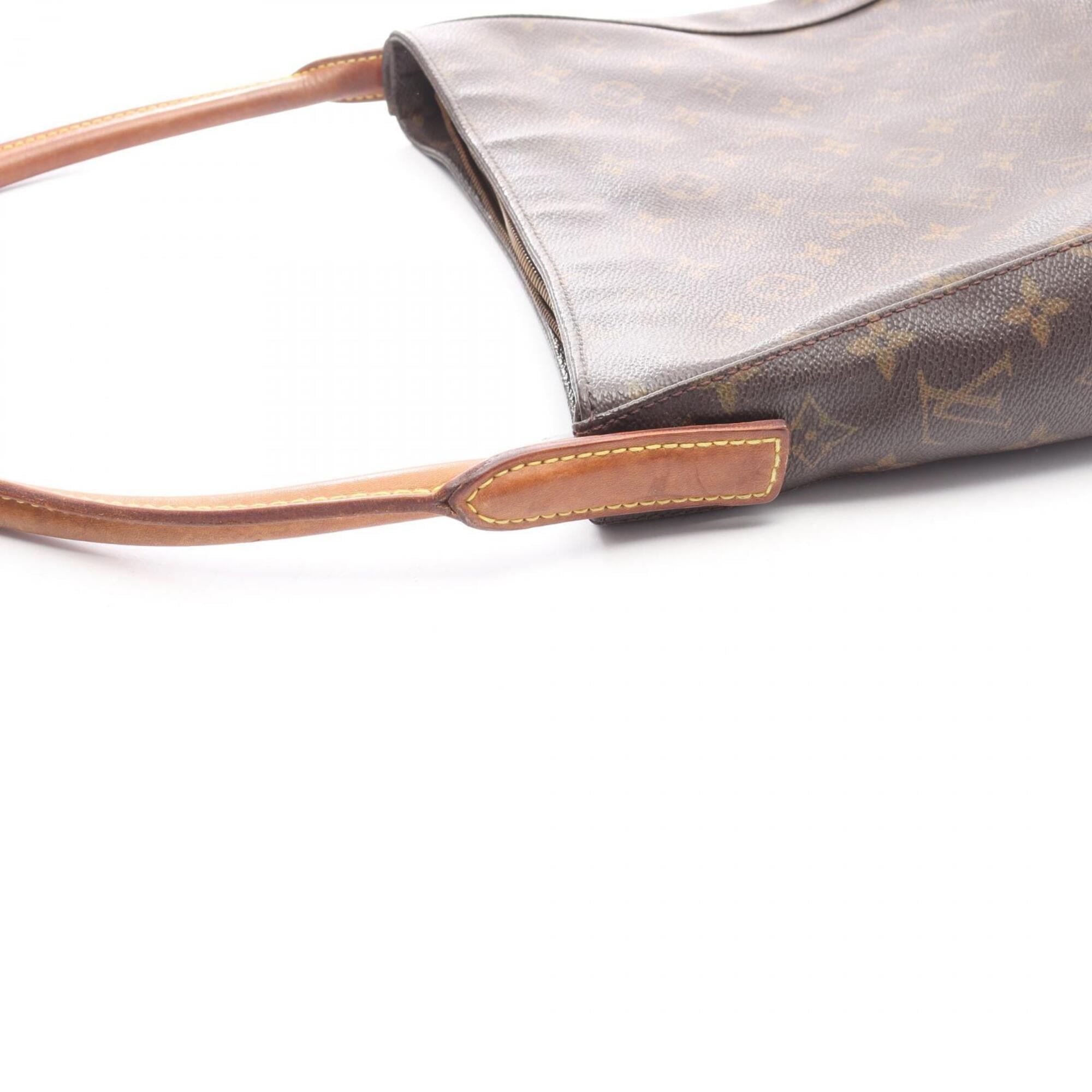 Louis Vuitton Brown Monogram Coated Canvas Leather Handbag Shoulder Bag (Pre-Owned)