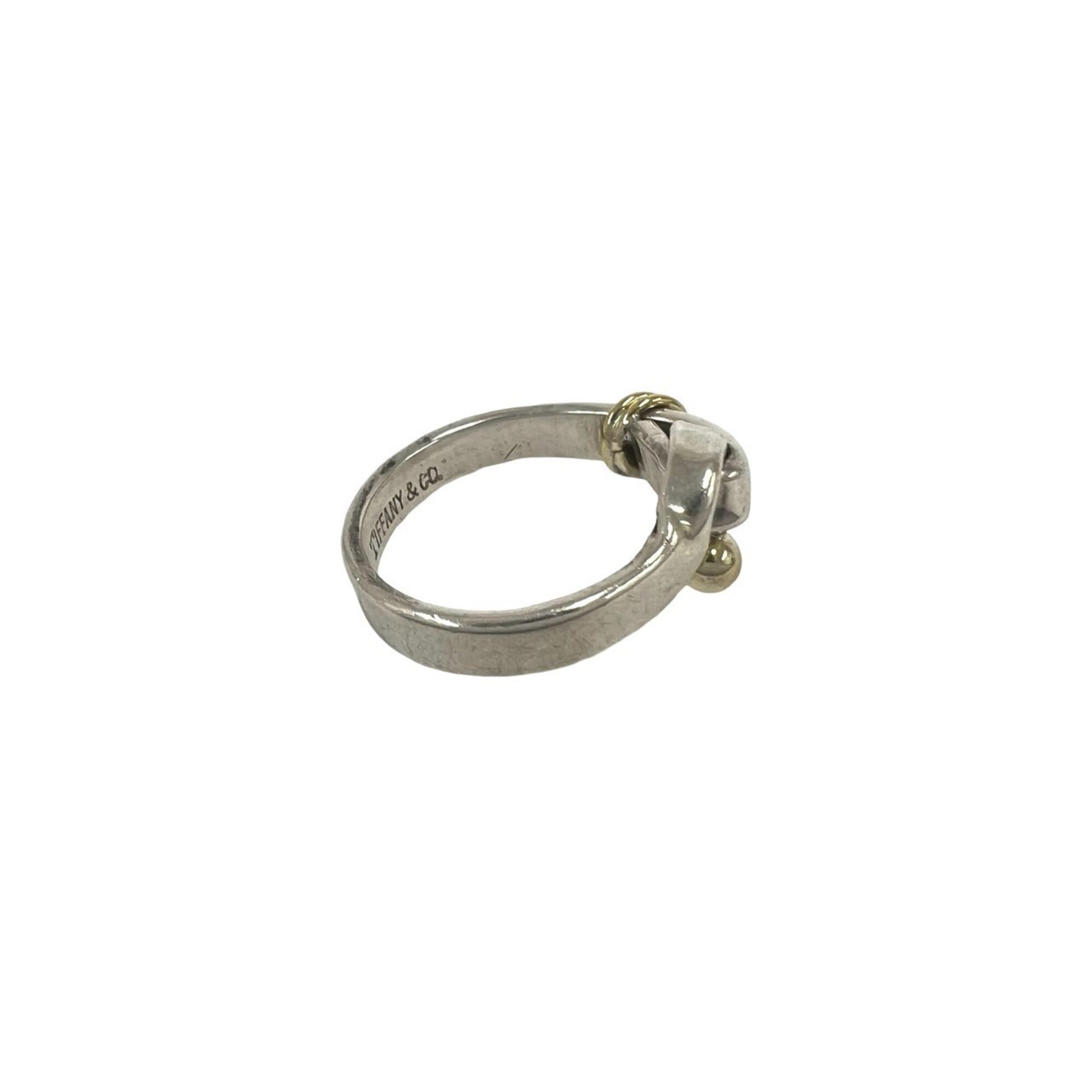 Tiffany Gold Silver Yellow Gold (18K) Silver 925 Band Ring (Pre-Owned)