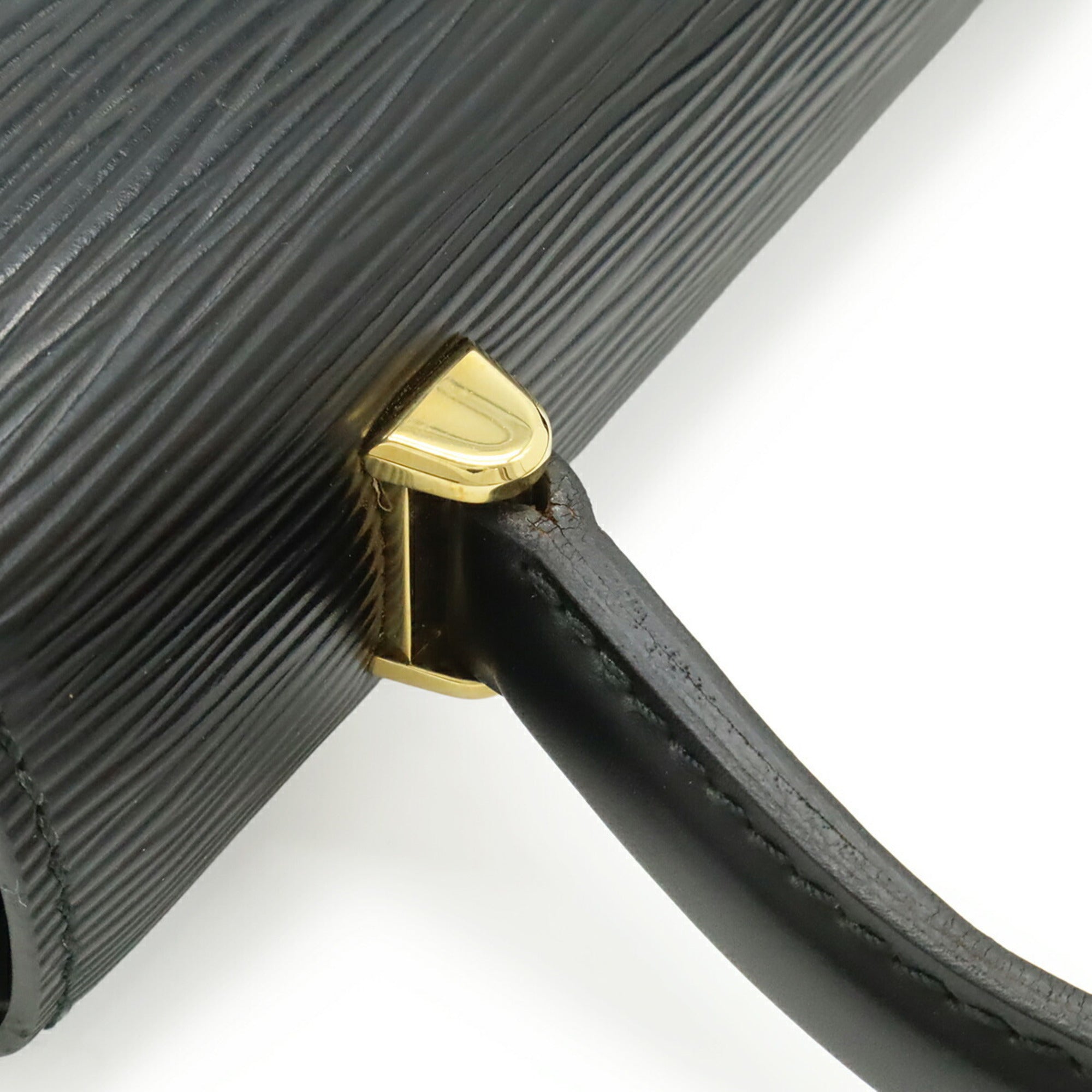 Louis Vuitton Epi Black Noir Epi Leather Handbag (Pre-Owned)