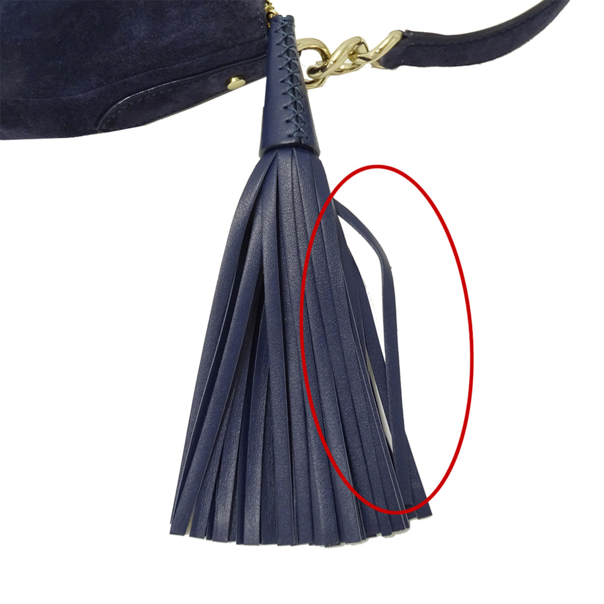 Jimmy Choo Navy Leather Handbag Shoulder Bag (Pre-Owned)