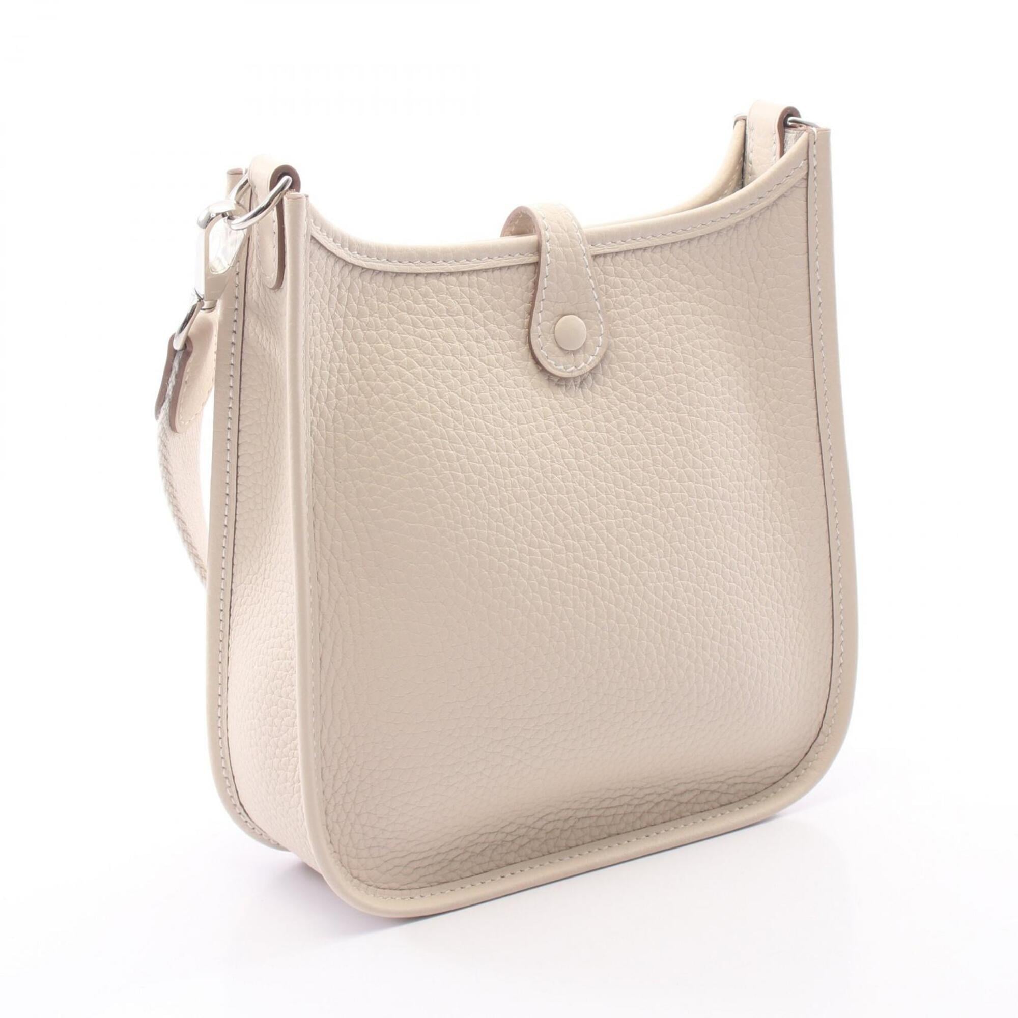 Hermes Cream Ivory Taurillon Clemence Leather Handbag Shoulder Bag (Pre-Owned)