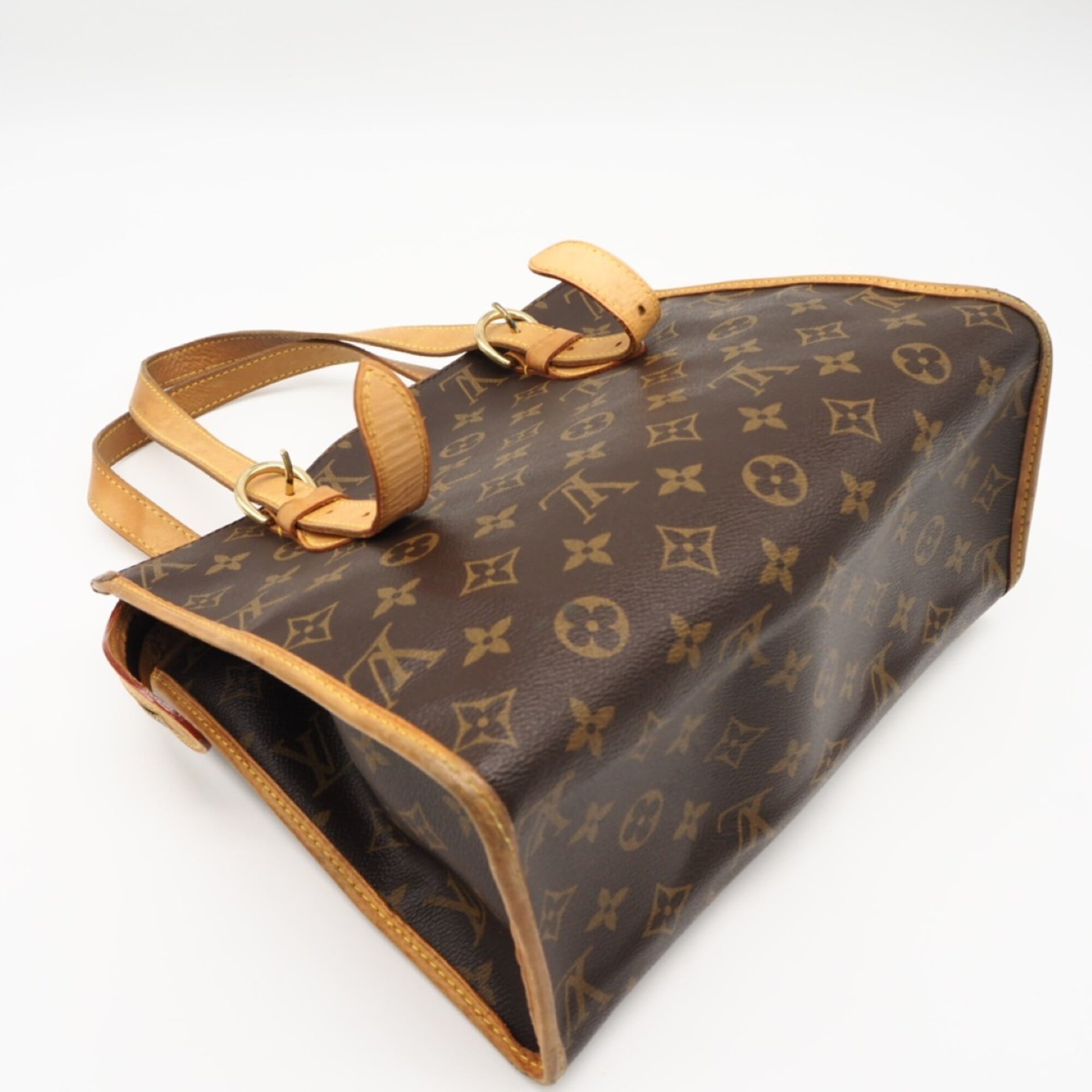 Louis Vuitton Monogram Brown Coated Canvas Leather Handbag (Pre-Owned)