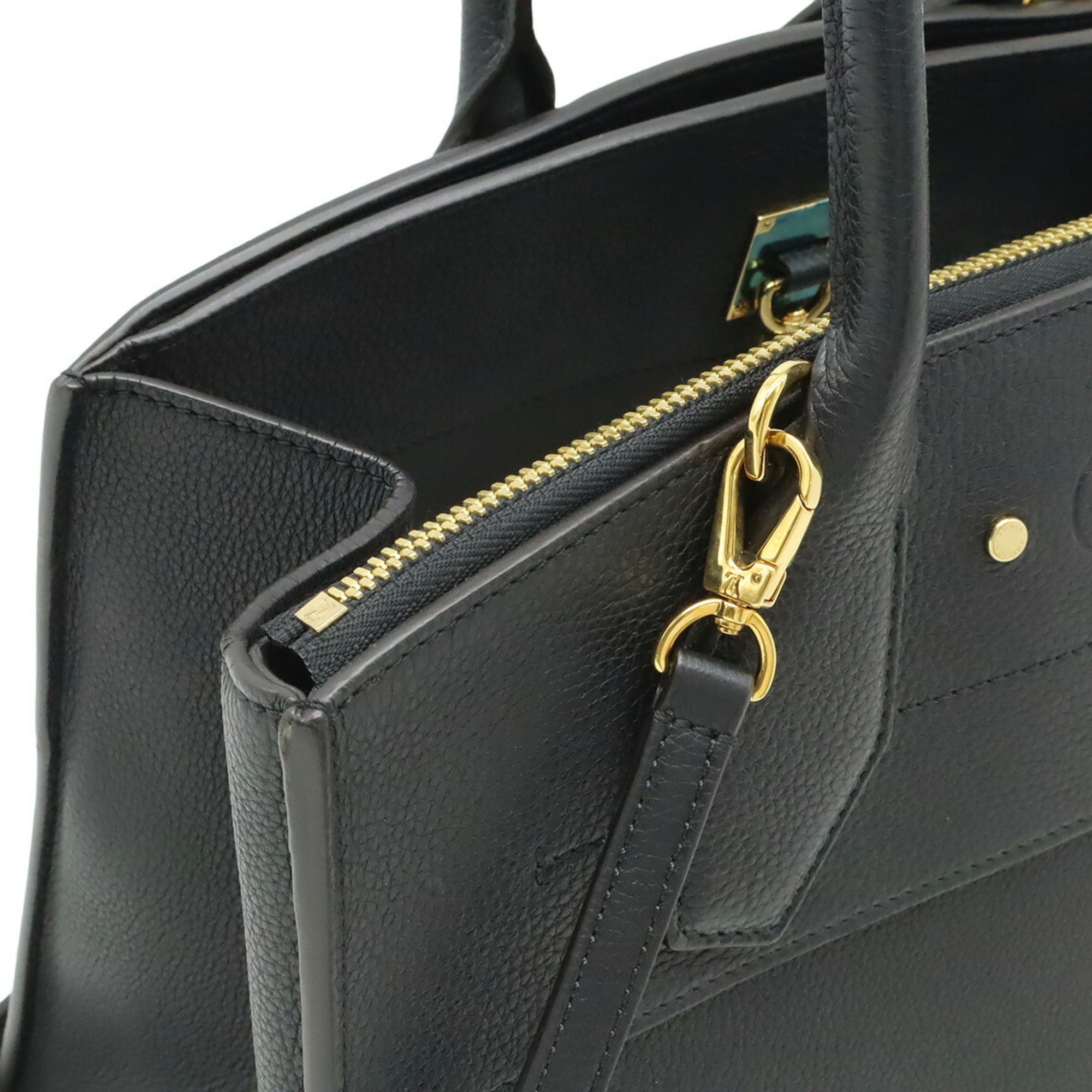 Louis Vuitton Taurillon Black Noir Leather Handbag Shoulder Bag (Pre-Owned)