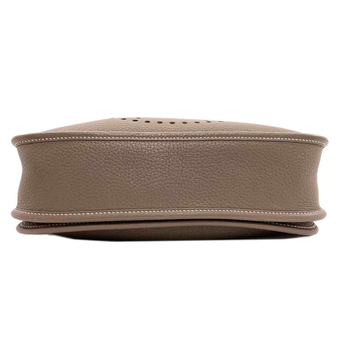 Hermes Etoupe Gray Taurillon Clemence Leather Shoulder Bag (Pre-Owned)