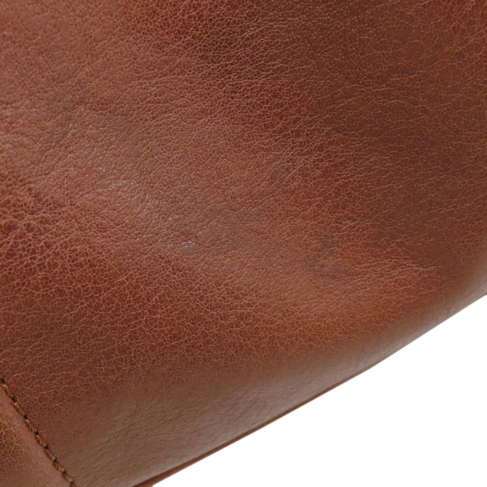 Longchamp Brown Leather Handbag (Pre-Owned)