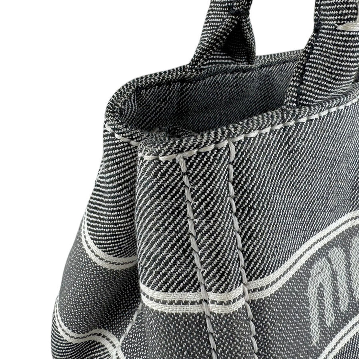 Miu Miu Black Canvas Handbag Shoulder Bag (Pre-Owned)