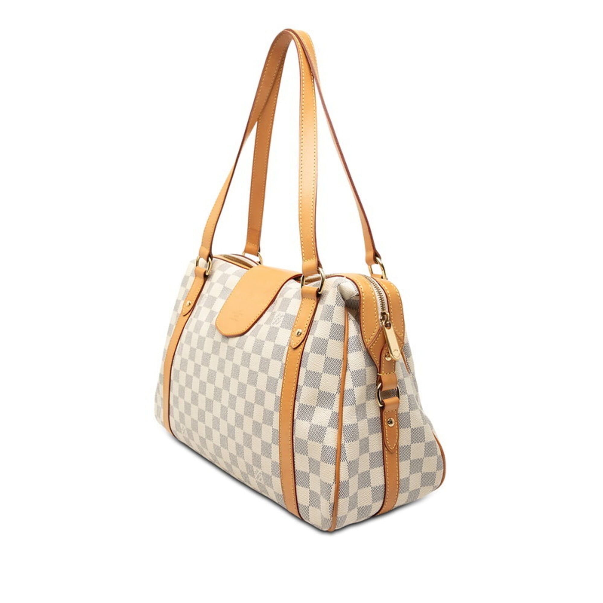 Louis Vuitton Damier Azur Ivory White Pvc Leather Handbag Shoulder Bag (Pre-Owned)
