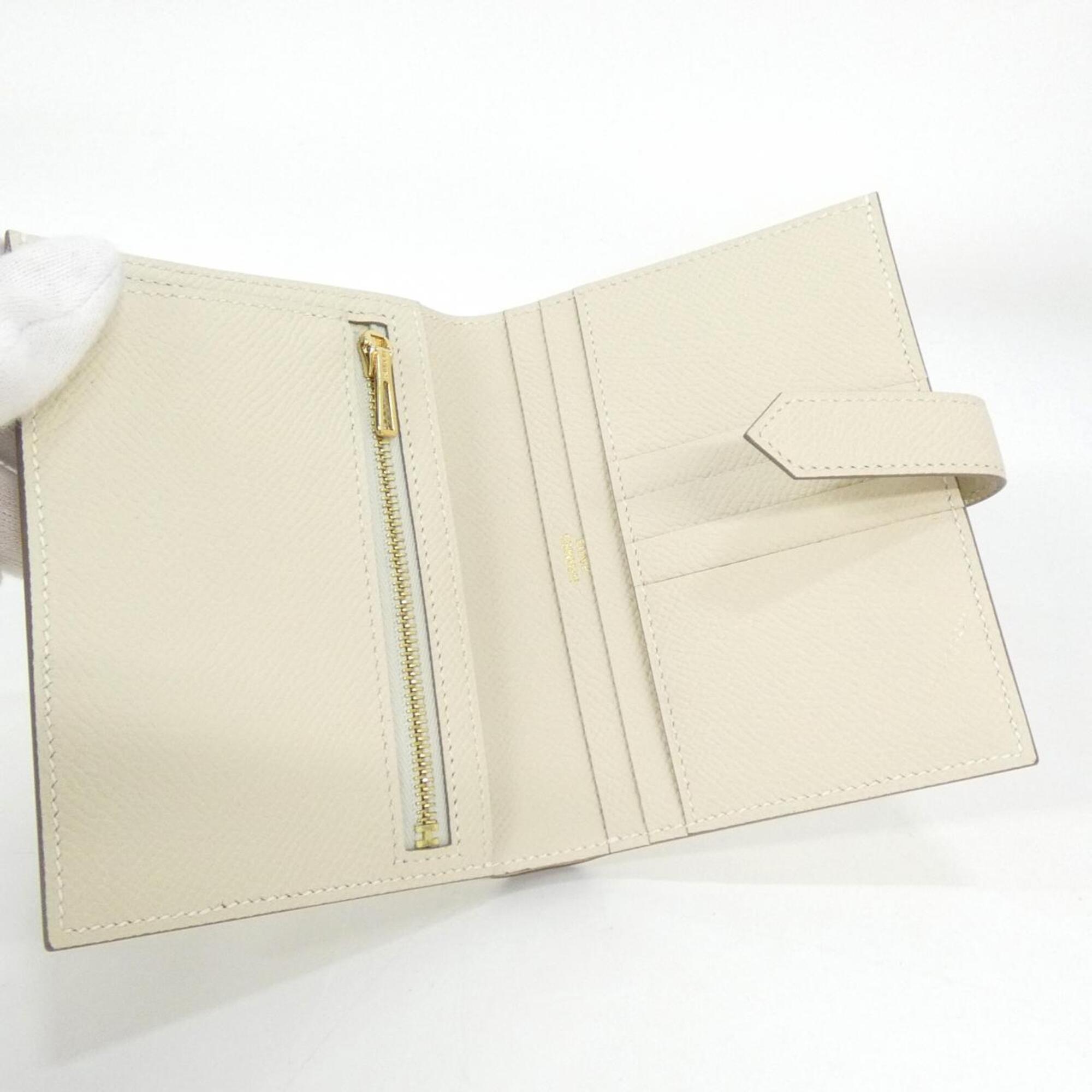 Hermes White Epsom Leather Wallet (Bi-Fold) (Pre-Owned)