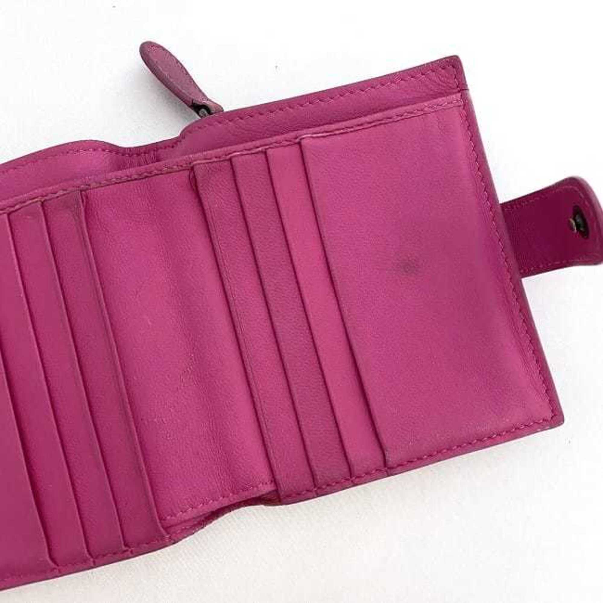 Bottega Veneta Pink Leather Wallet (Bi-Fold) (Pre-Owned)