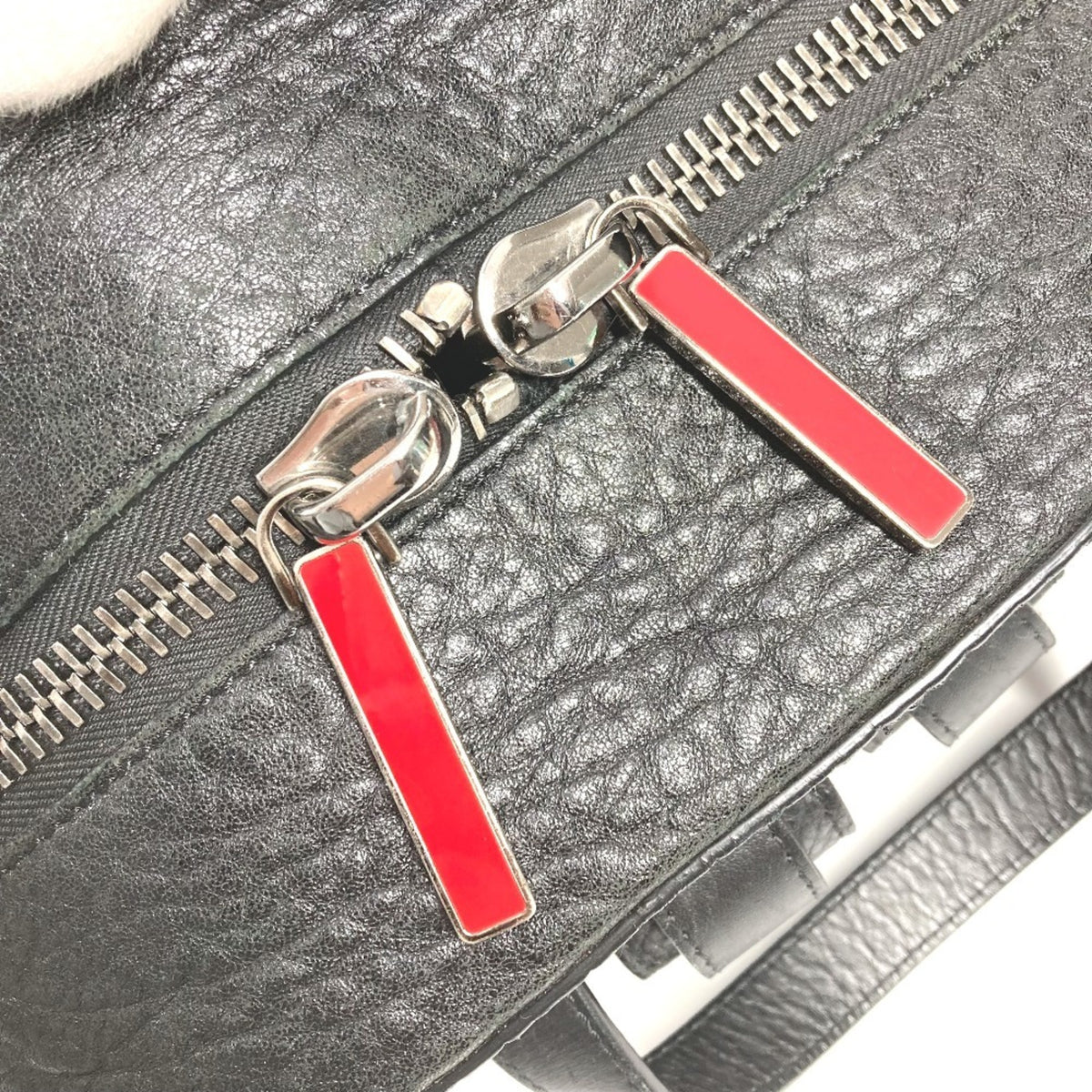 Christian Louboutin Black Red Color Leather Backpack (Pre-Owned)