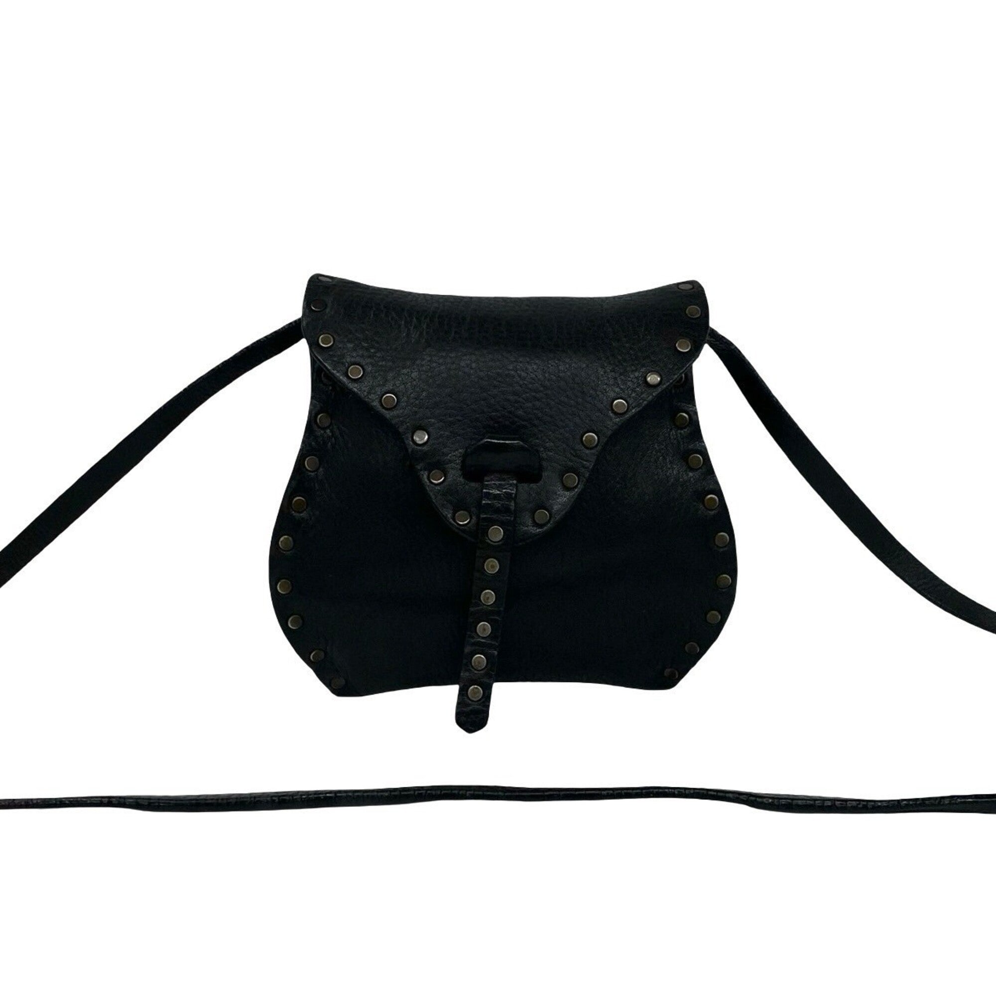 Celine Black Leather Pochette Shoulder Bag (Pre-Owned)