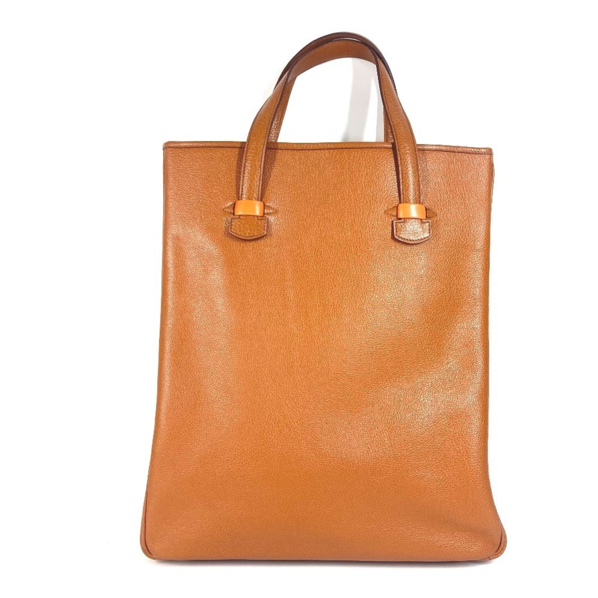 Hermes Galop Brown Leather Shoulder Bag Tote Bag (Pre-Owned)