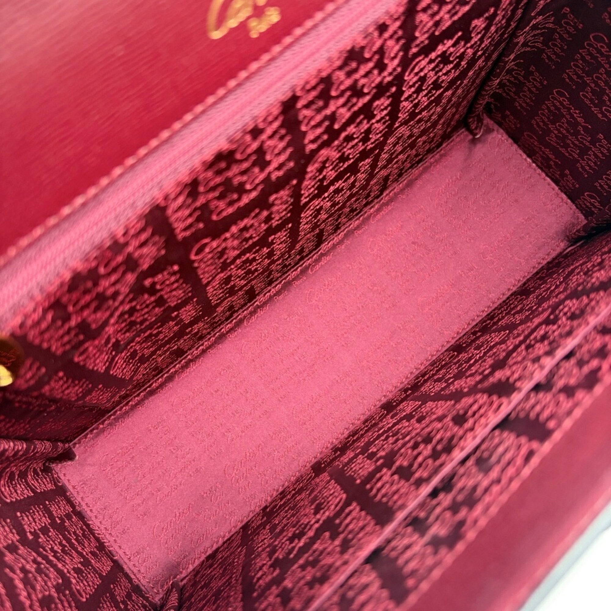 Cartier Must Bordeaux Leather Handbag (Pre-Owned)