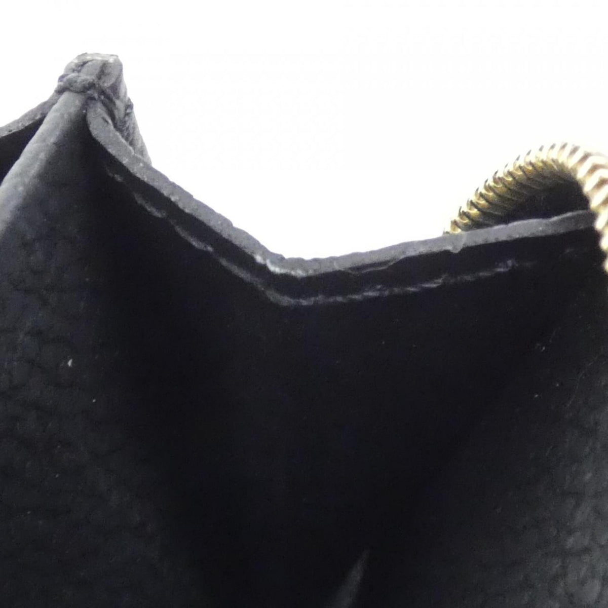 Louis Vuitton Black Leather Wallet (Tri-Fold) (Pre-Owned)
