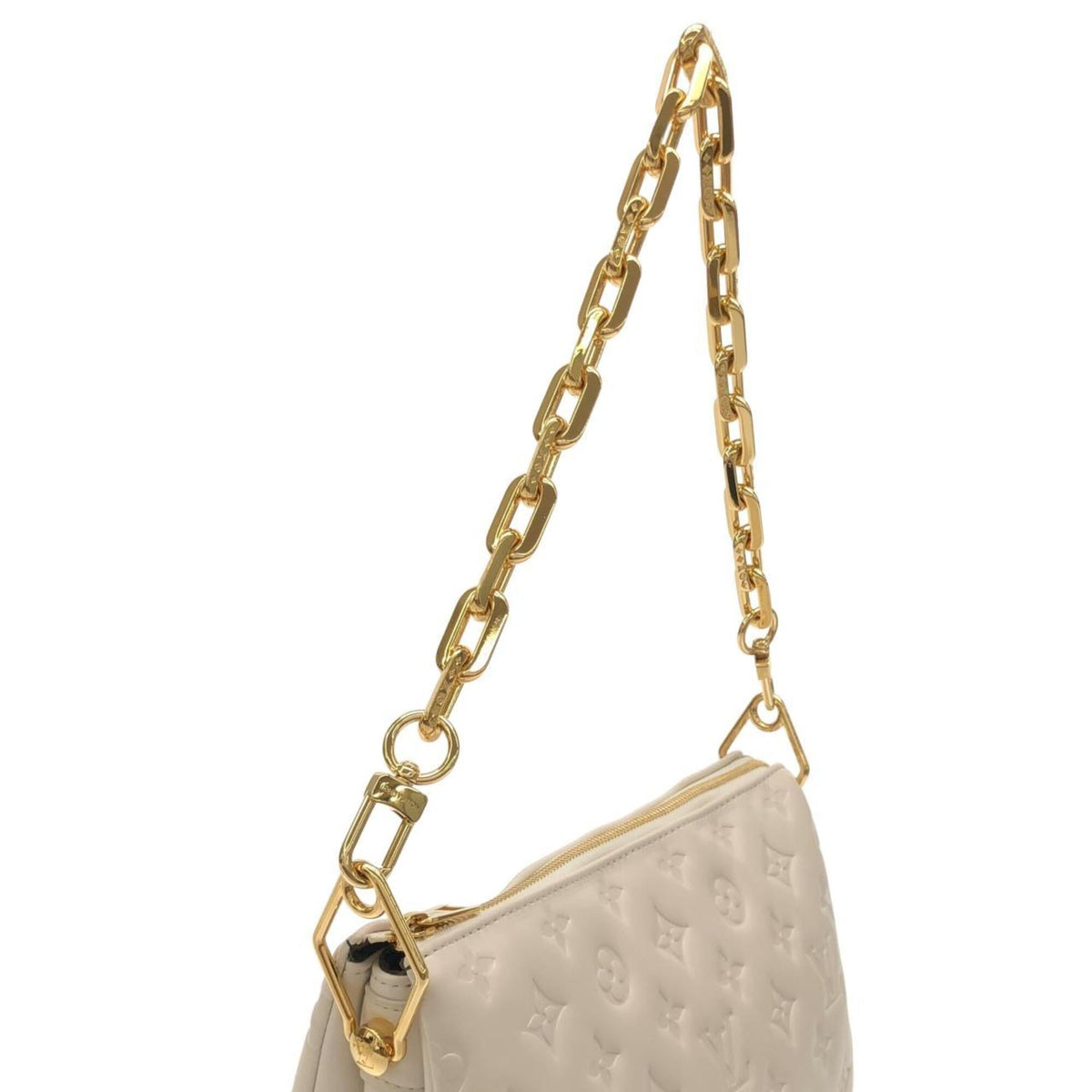 Louis Vuitton Beige Leather Shoulder Bag (Pre-Owned)