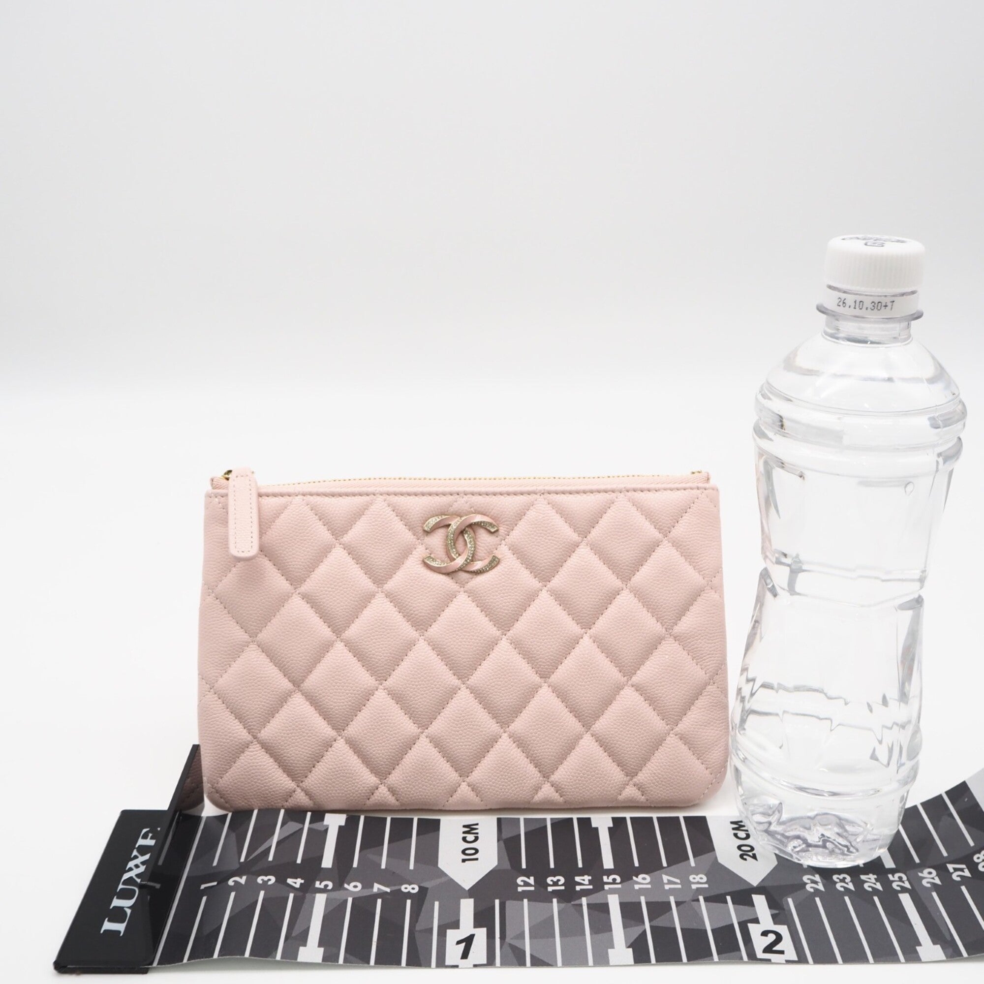 Chanel Matelasse Pink Grained Calfskin Pouch (Pre-Owned)