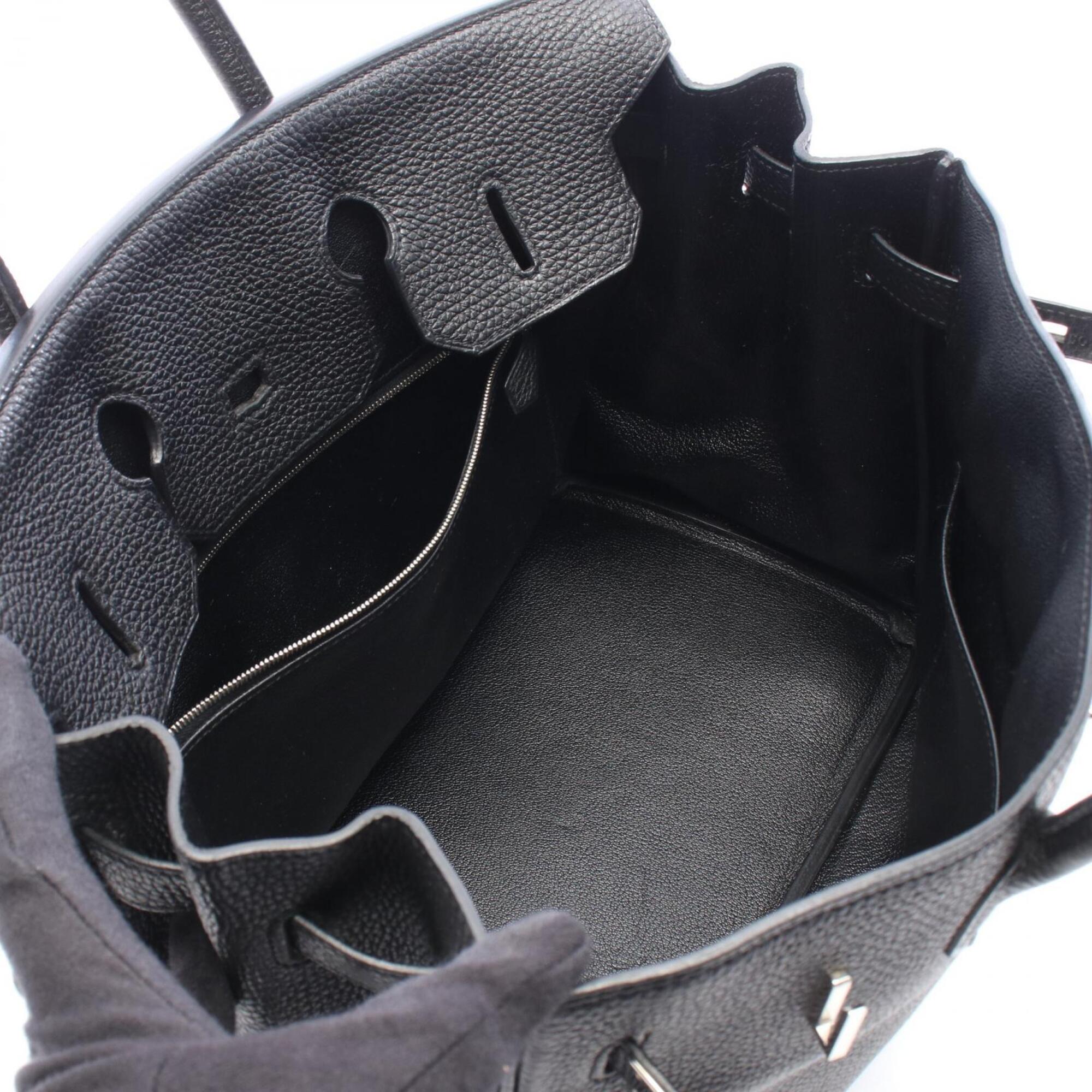 Hermes Black Togo Leather Leather Handbag (Pre-Owned)