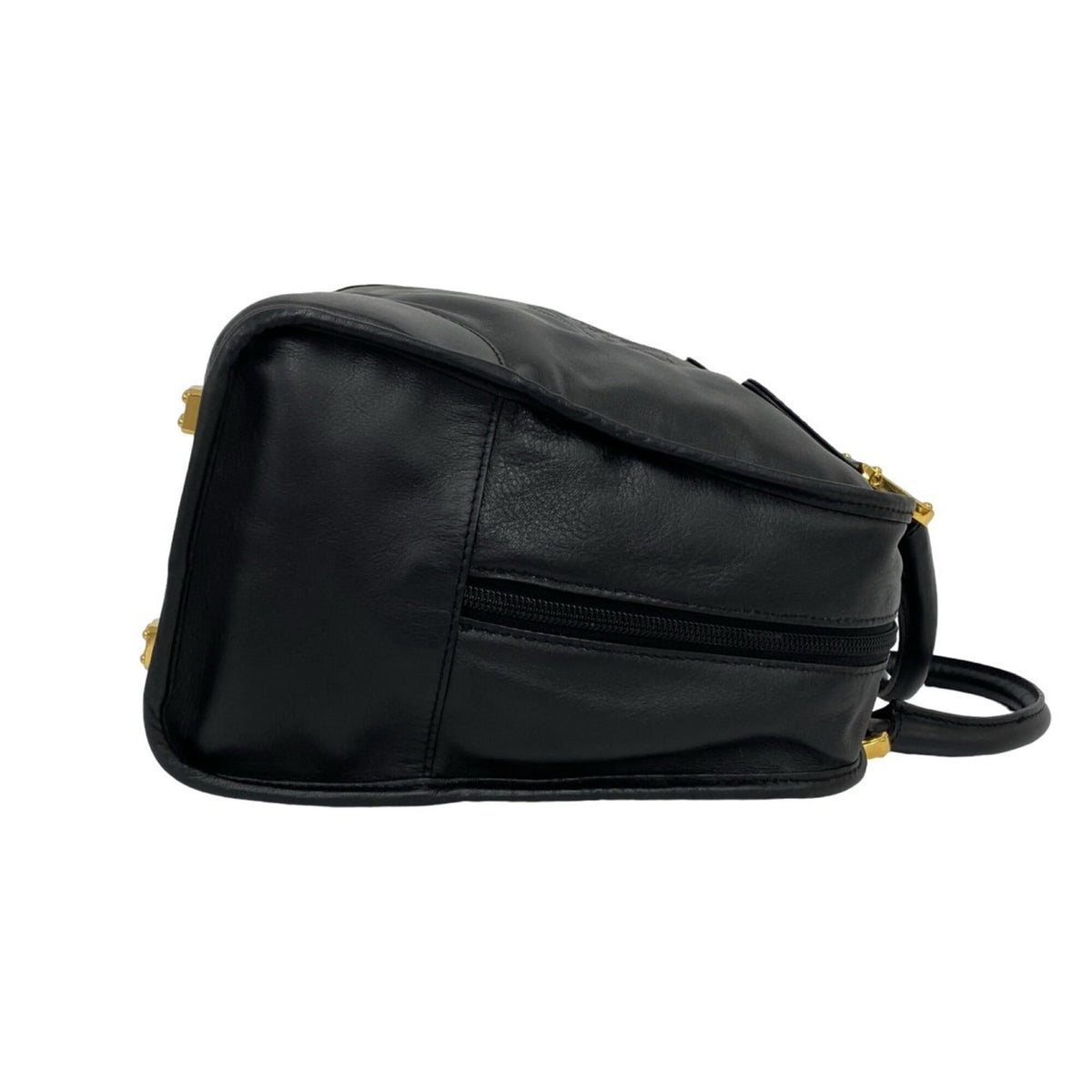 Loewe Black Leather Boston Bag Handbag (Pre-Owned)