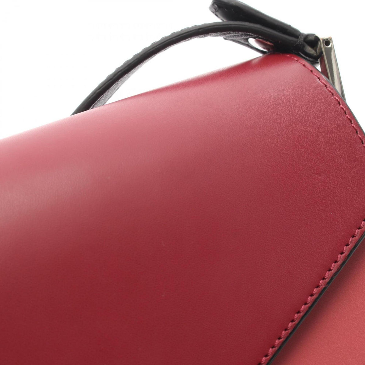 Mcm Black Bordeaux Pink Leather Handbag Shoulder Bag (Pre-Owned)