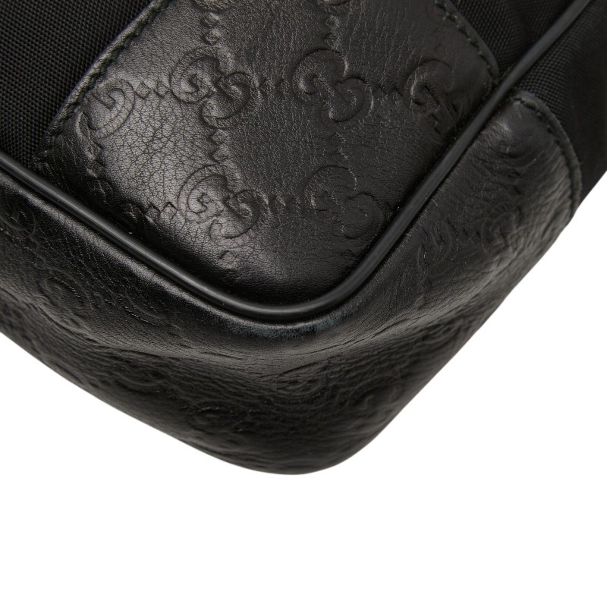 Gucci Black Nylon Leather Shoulder Bag (Pre-Owned)