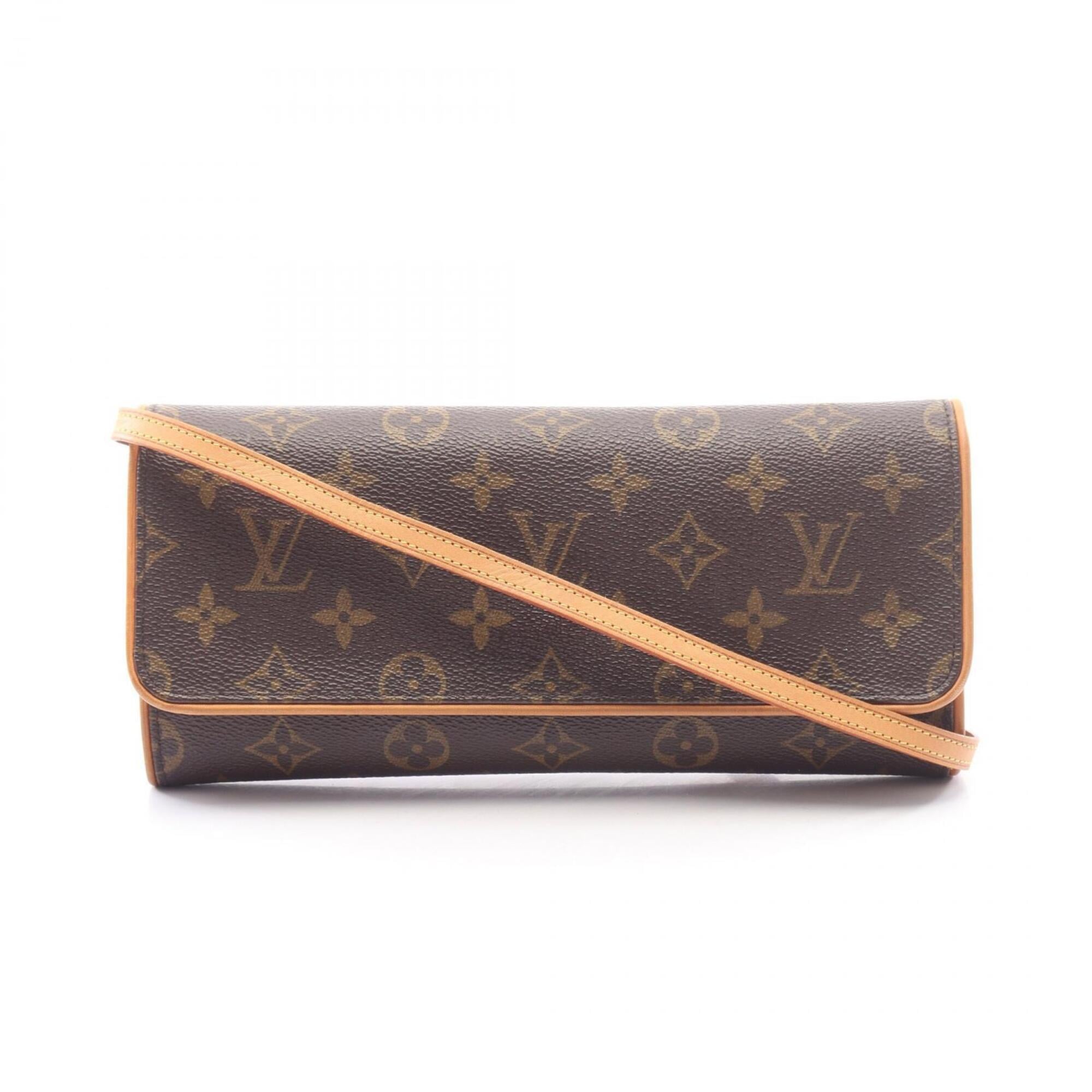 Louis Vuitton Brown Monogram Coated Canvas Leather Monogram Handbag Pochette Shoulder Bag (Pre-Owned)