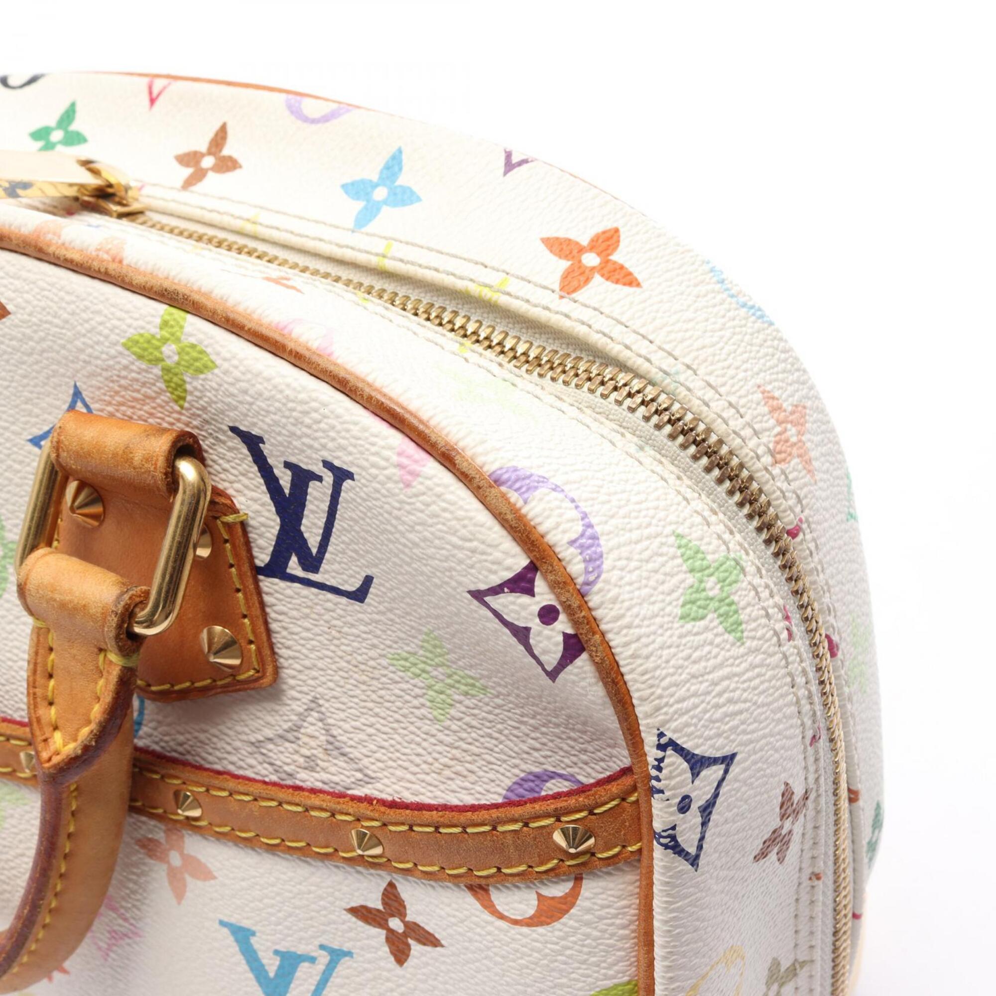 Louis Vuitton Multi-Color White Coated Canvas Leather Handbag (Pre-Owned)