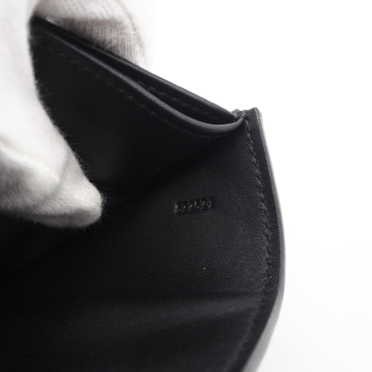 Loewe Black Gray Leather Wallet (Bi-Fold) (Pre-Owned)