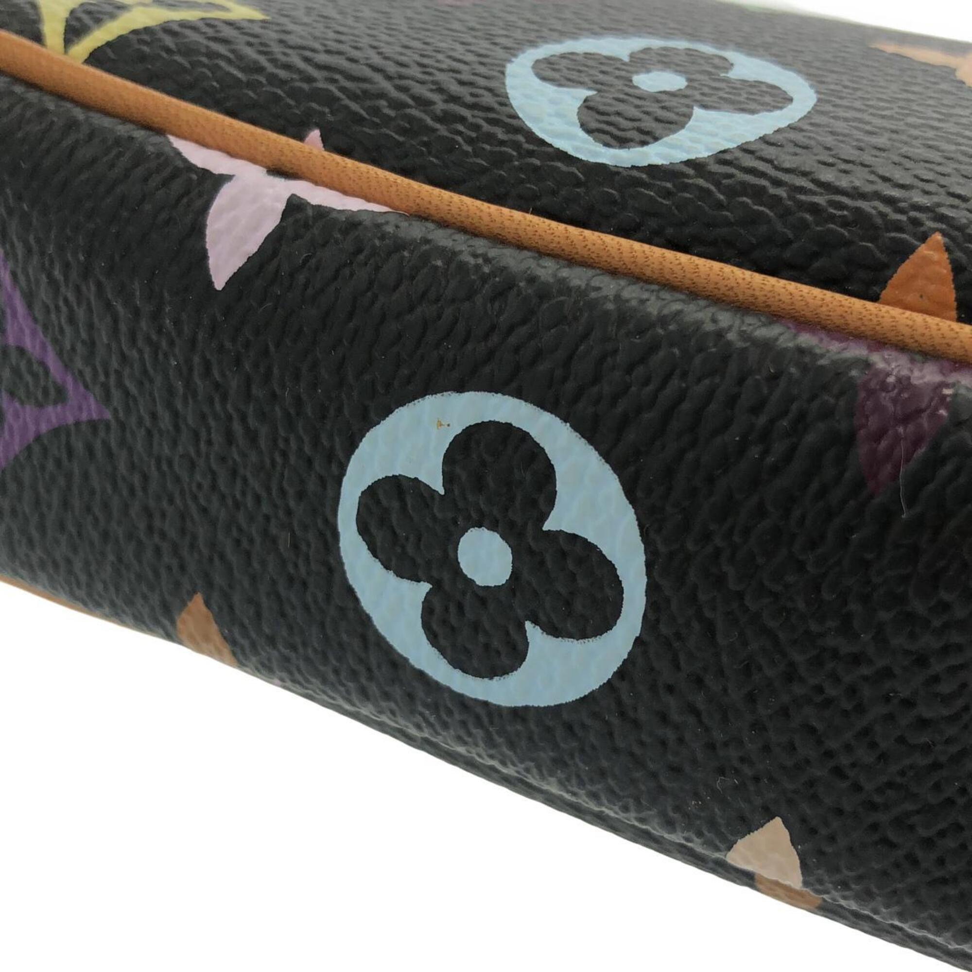 Louis Vuitton Black Multi-Color Coated Canvas Pochette Pouch (Pre-Owned)
