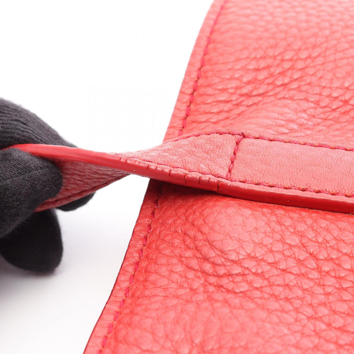 Miu Miu Red Color Leather Handbag Tote Bag (Pre-Owned)