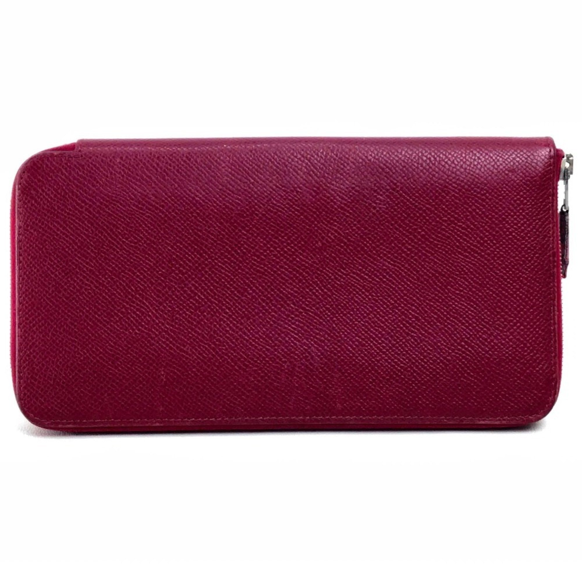 Hermes Silk'in Ruby Epsom Leather Long Wallet (Bi-Fold) (Pre-Owned)