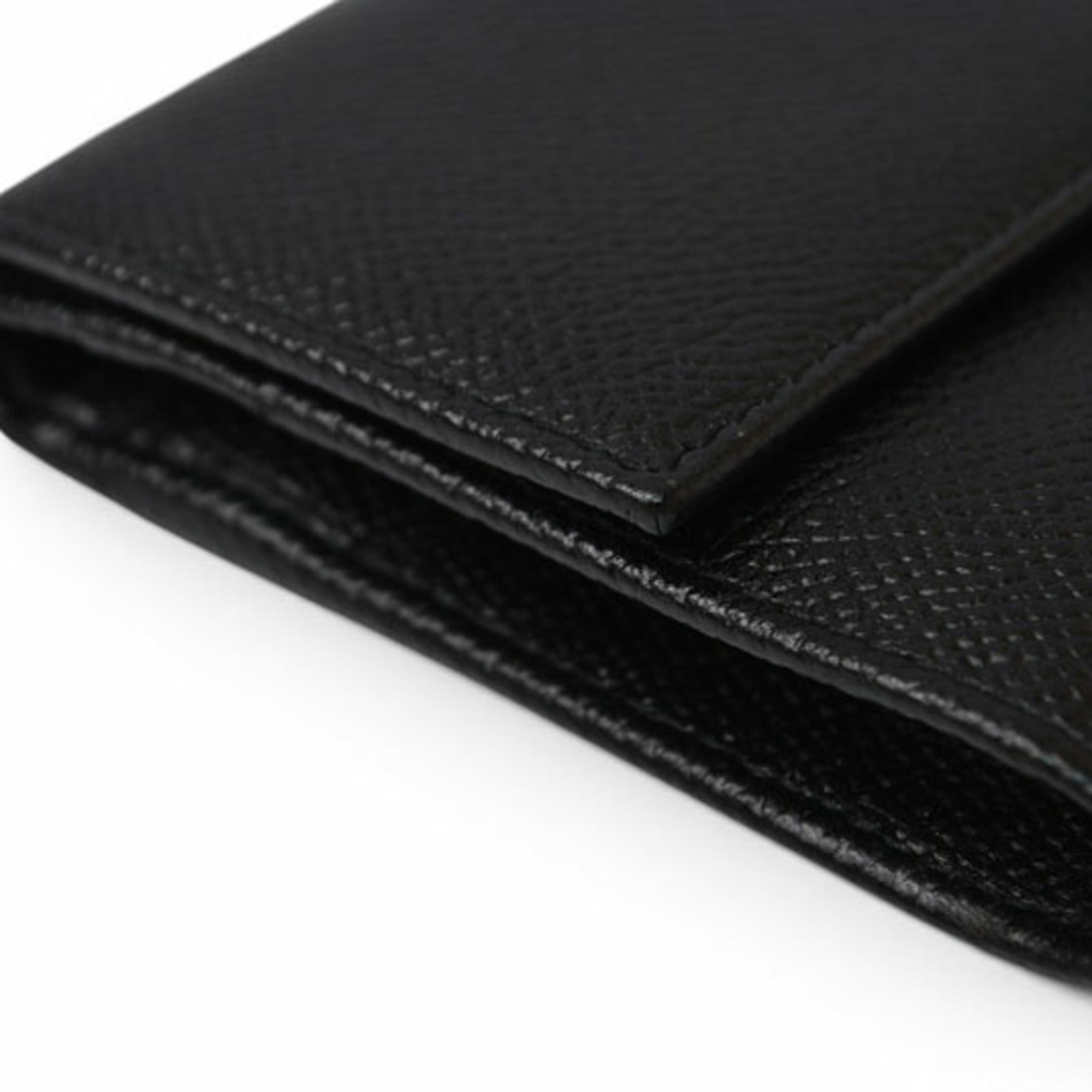 Bvlgari Black Leather Long Wallet (Bi-Fold) (Pre-Owned)