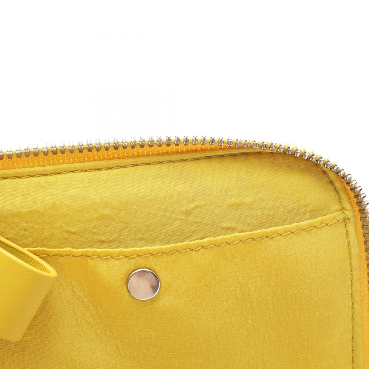 Bottega Veneta Yellow Leather Clutch Bag Handbag (Pre-Owned)