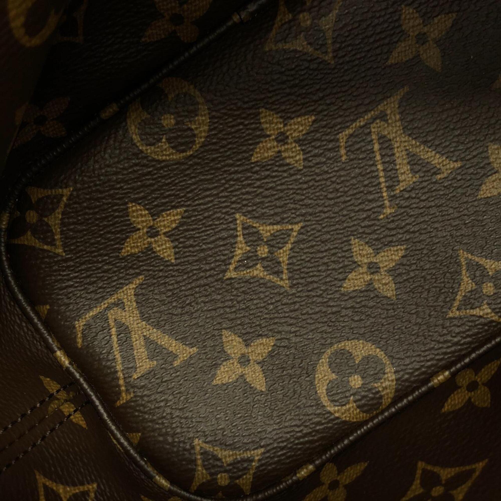 Louis Vuitton Marron Coated Canvas Leather Handbag Pouch (Pre-Owned)