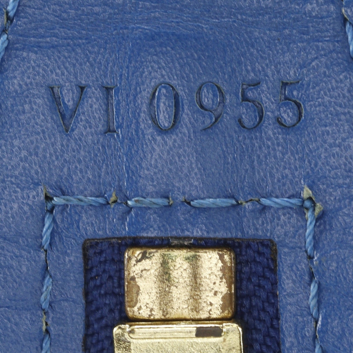 Louis Vuitton Toledo Blue Epi Leather Handbag (Pre-Owned)