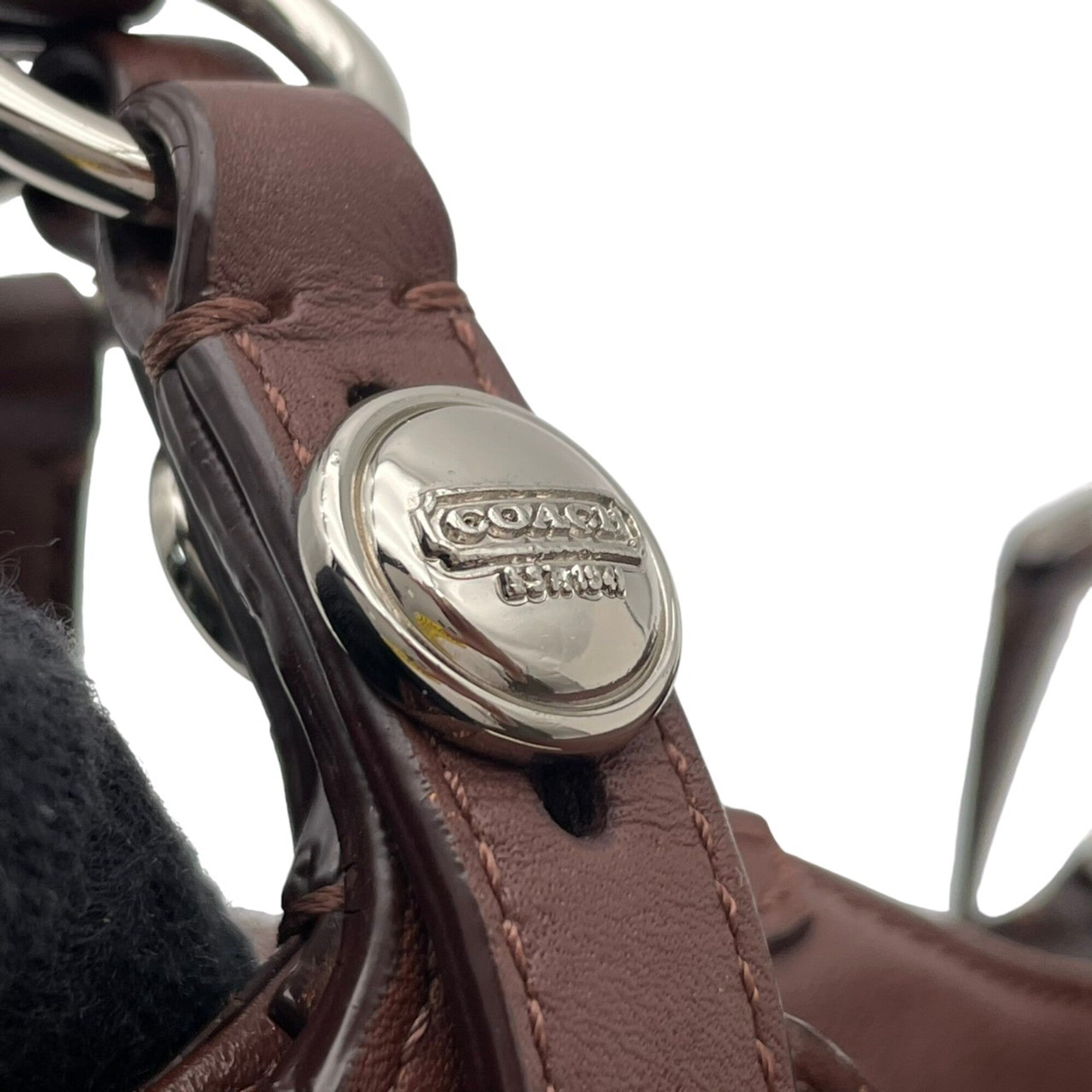 Coach Brown Leather Handbag Shoulder Bag Tote Bag (Pre-Owned)