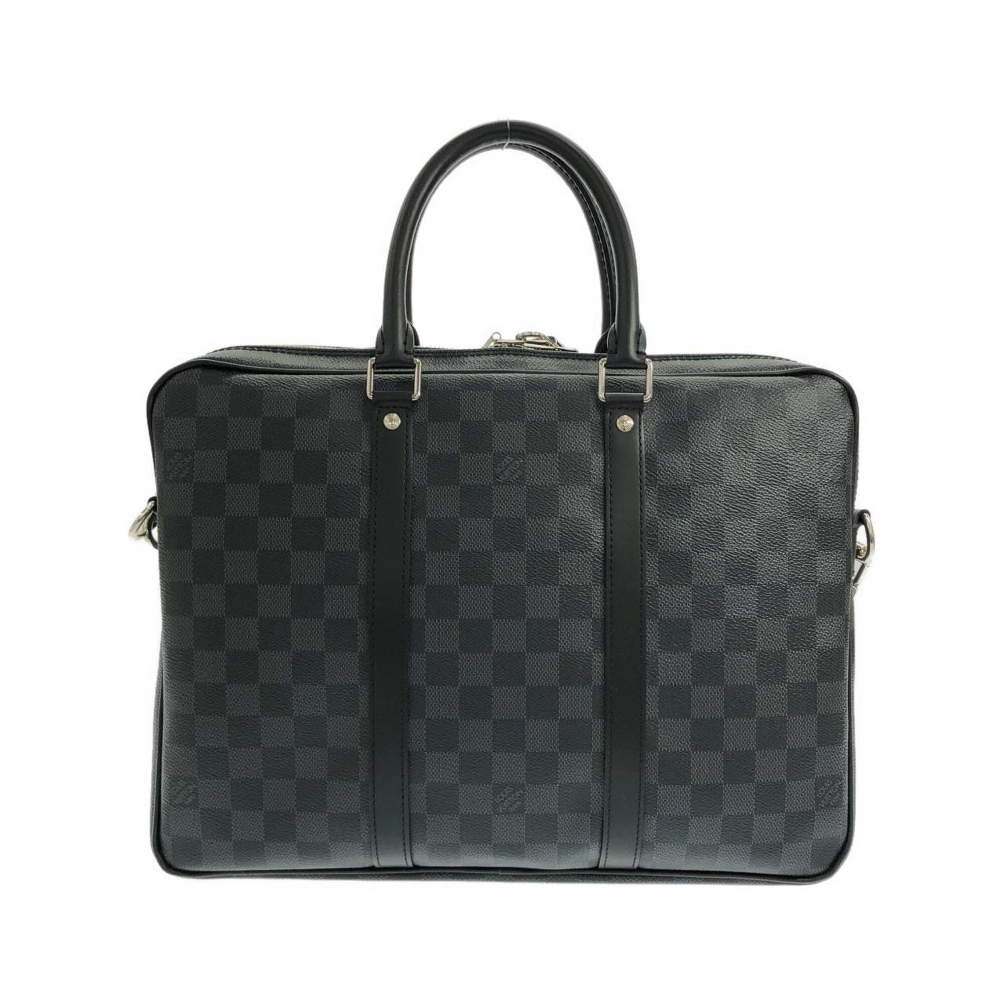 Louis Vuitton Dark Gray Graphite Coated Canvas Handbag (Pre-Owned)