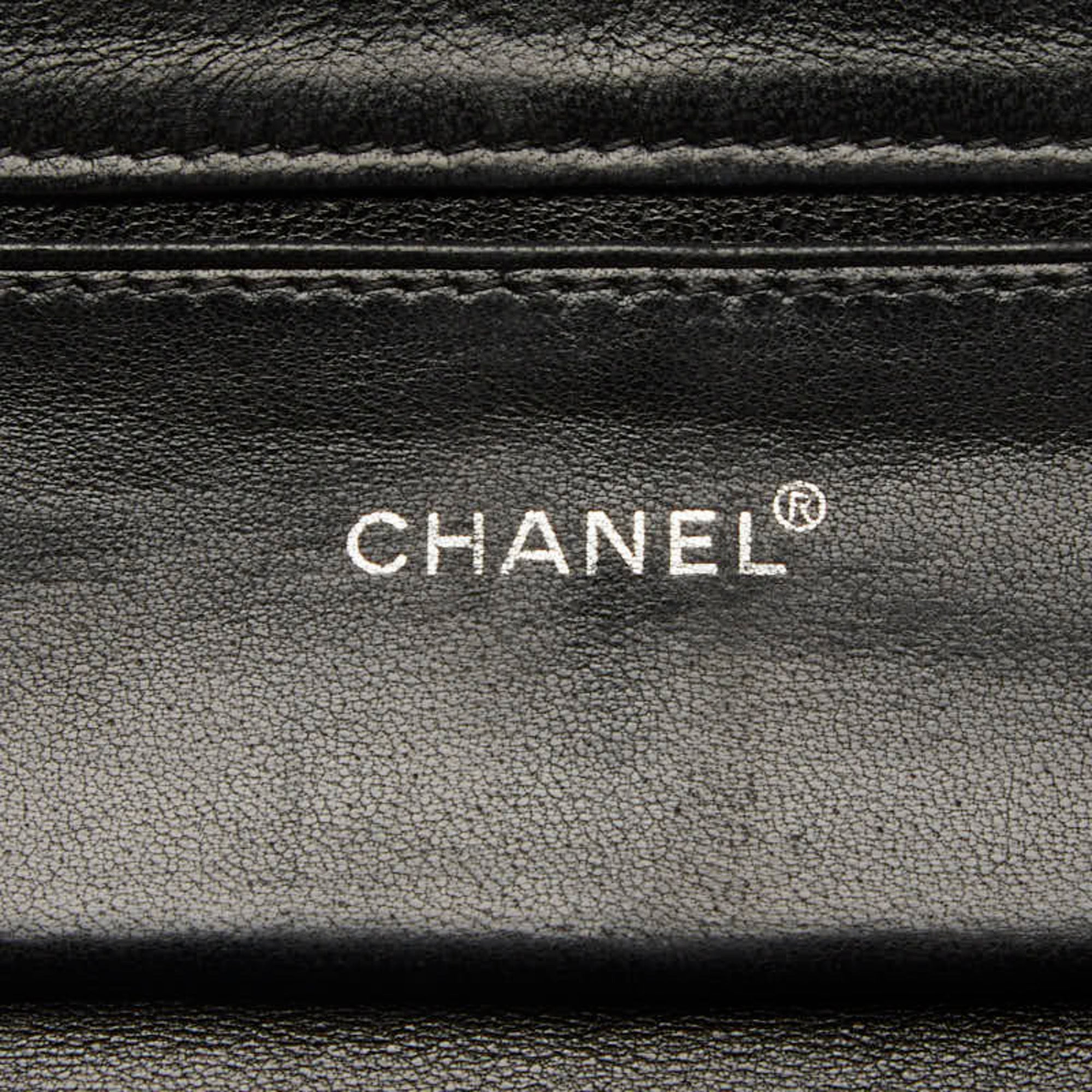 Chanel Black New Travel Line Long Wallet (Tri-Fold) (Pre-Owned)