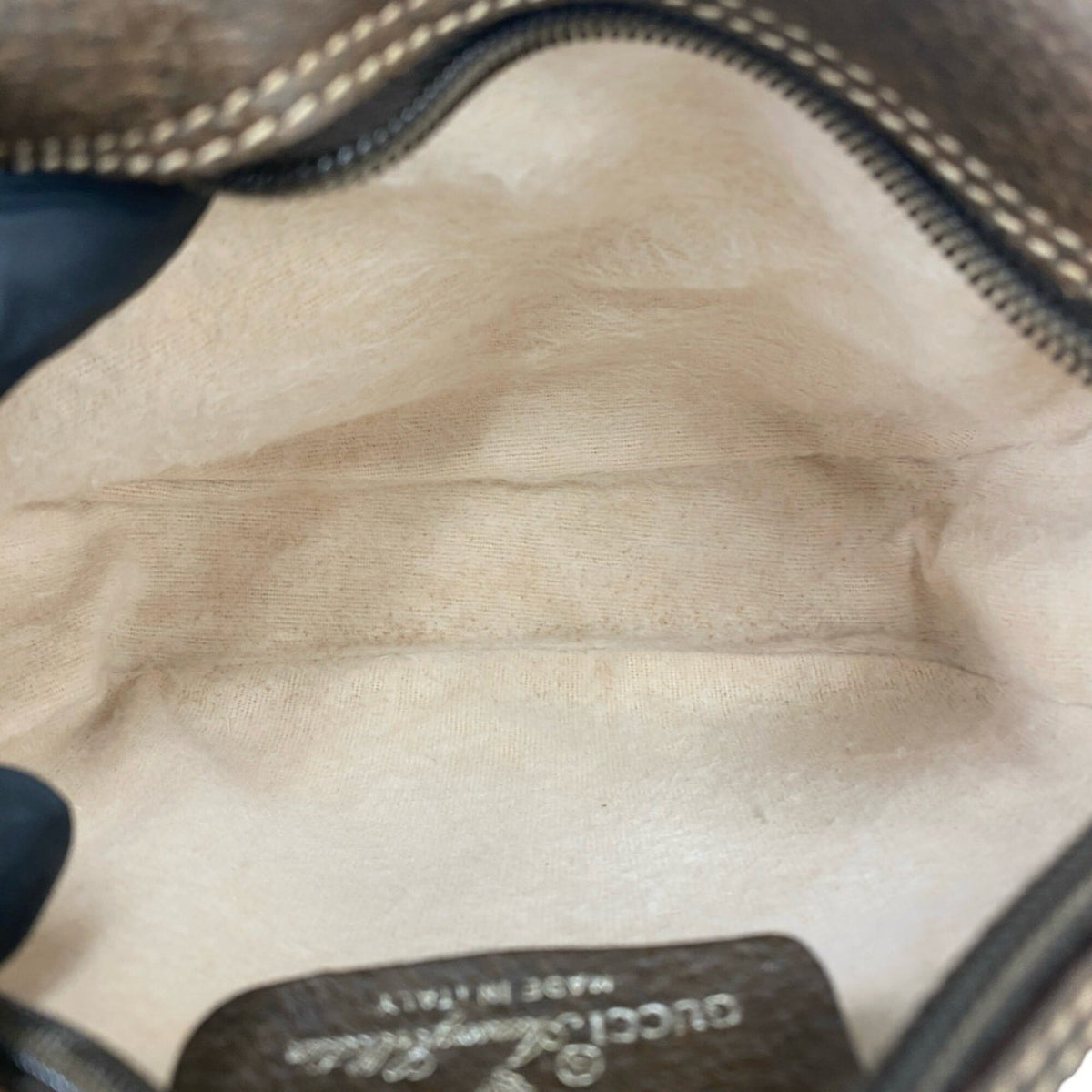 Gucci Brown Leather Pvc Pochette Shoulder Bag (Pre-Owned)