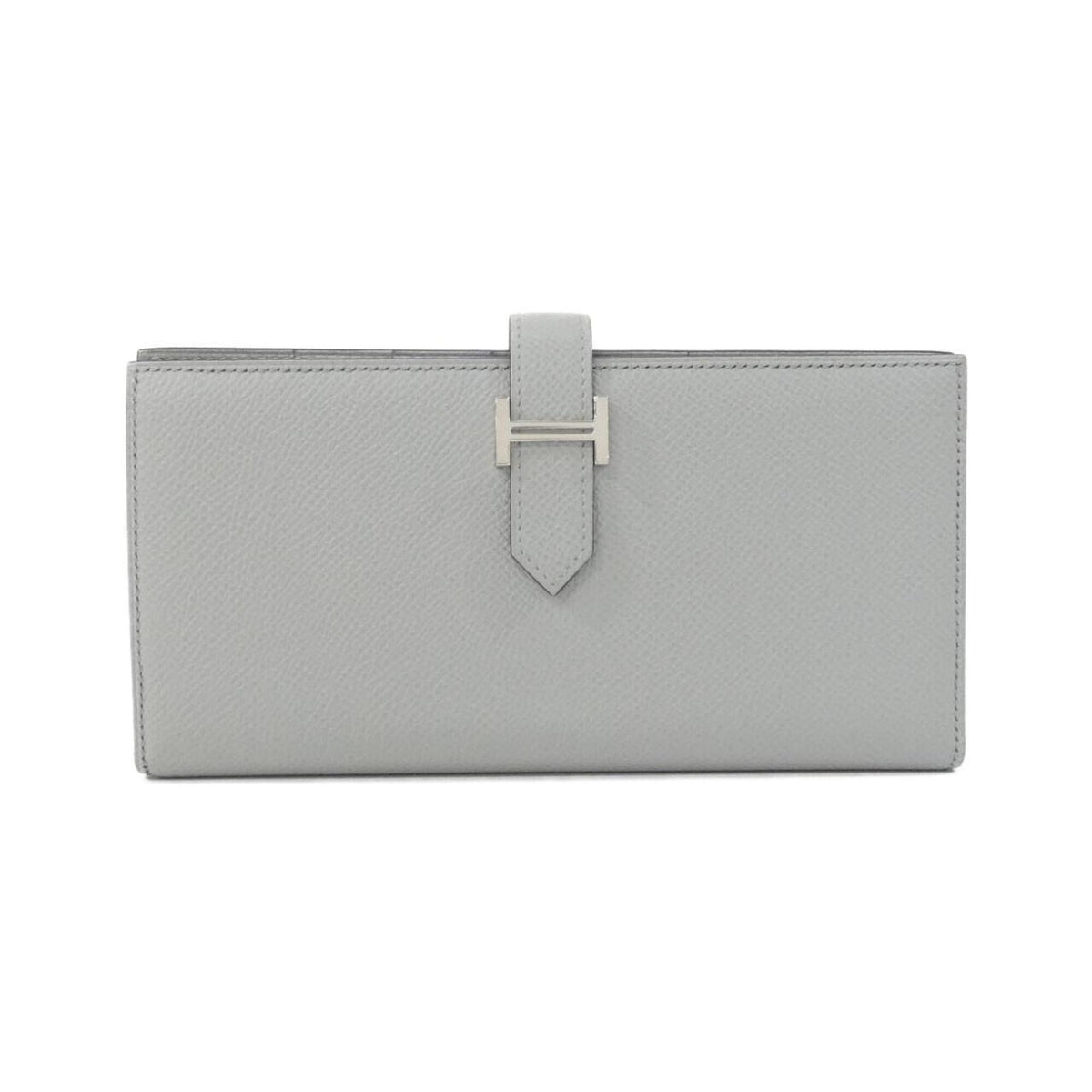 Hermes Blue Gray Epsom Leather Long Wallet (Bi-Fold) (Pre-Owned)