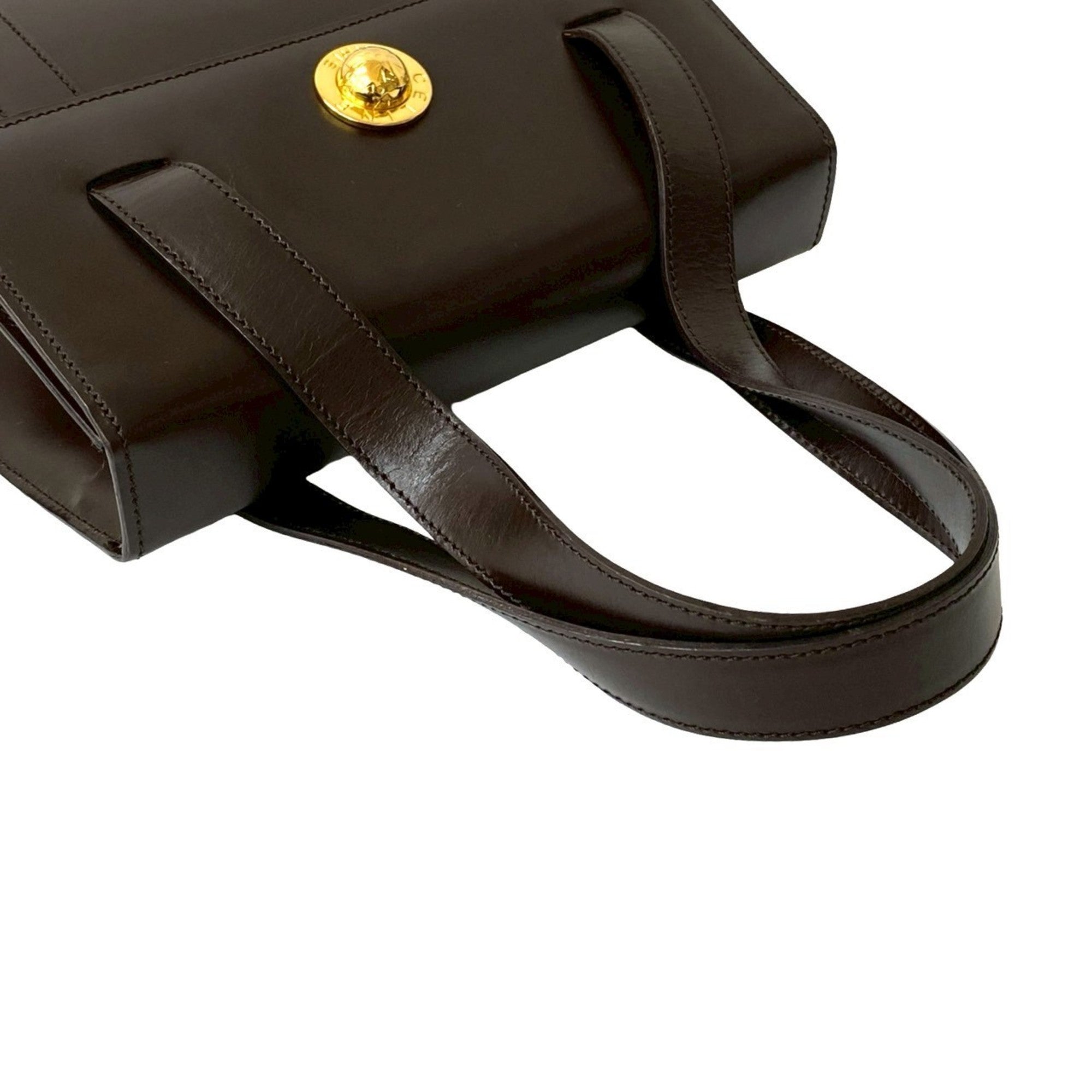 Celine Brown Leather Handbag Tote Bag (Pre-Owned)
