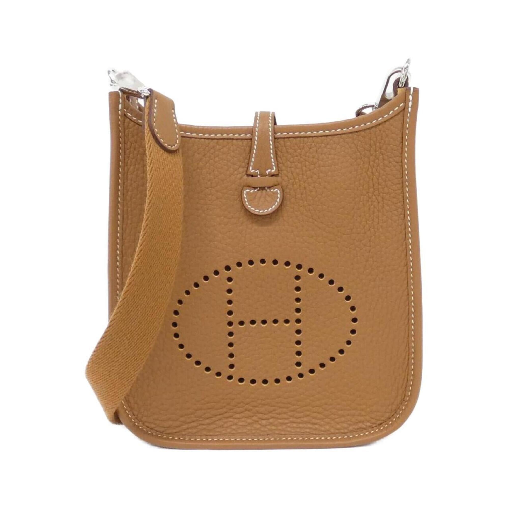 Hermes Evelyne Gold Taurillon Clemence Leather Shoulder Bag (Pre-Owned)