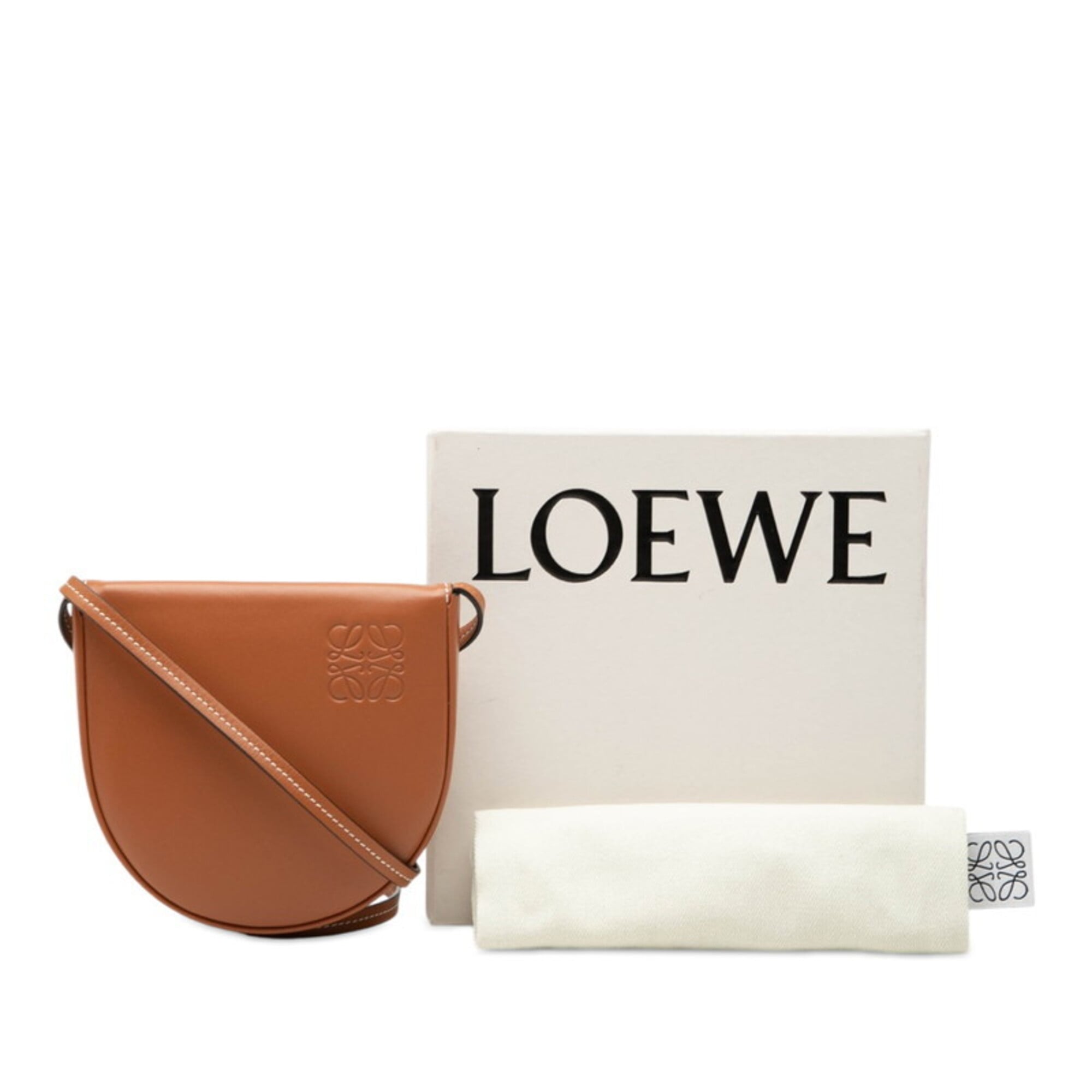 Loewe Brown Leather Handbag Pouch (Pre-Owned)