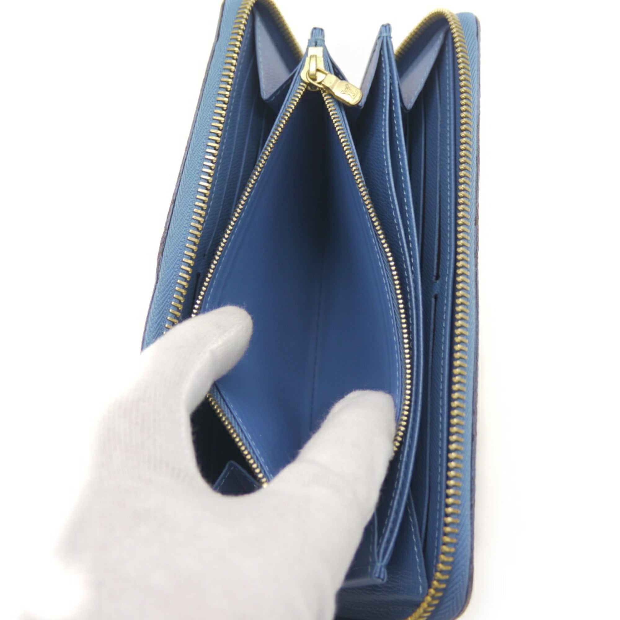 Louis Vuitton Blue Blue Jean Monogram Monogram Canvas Long Wallet (Bi-Fold) (Pre-Owned)