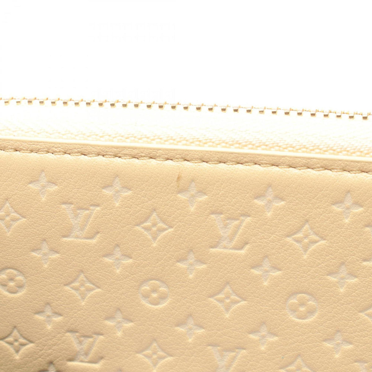 Louis Vuitton Ivory Jaune Yellow Leather Long Wallet (Bi-Fold) (Pre-Owned)