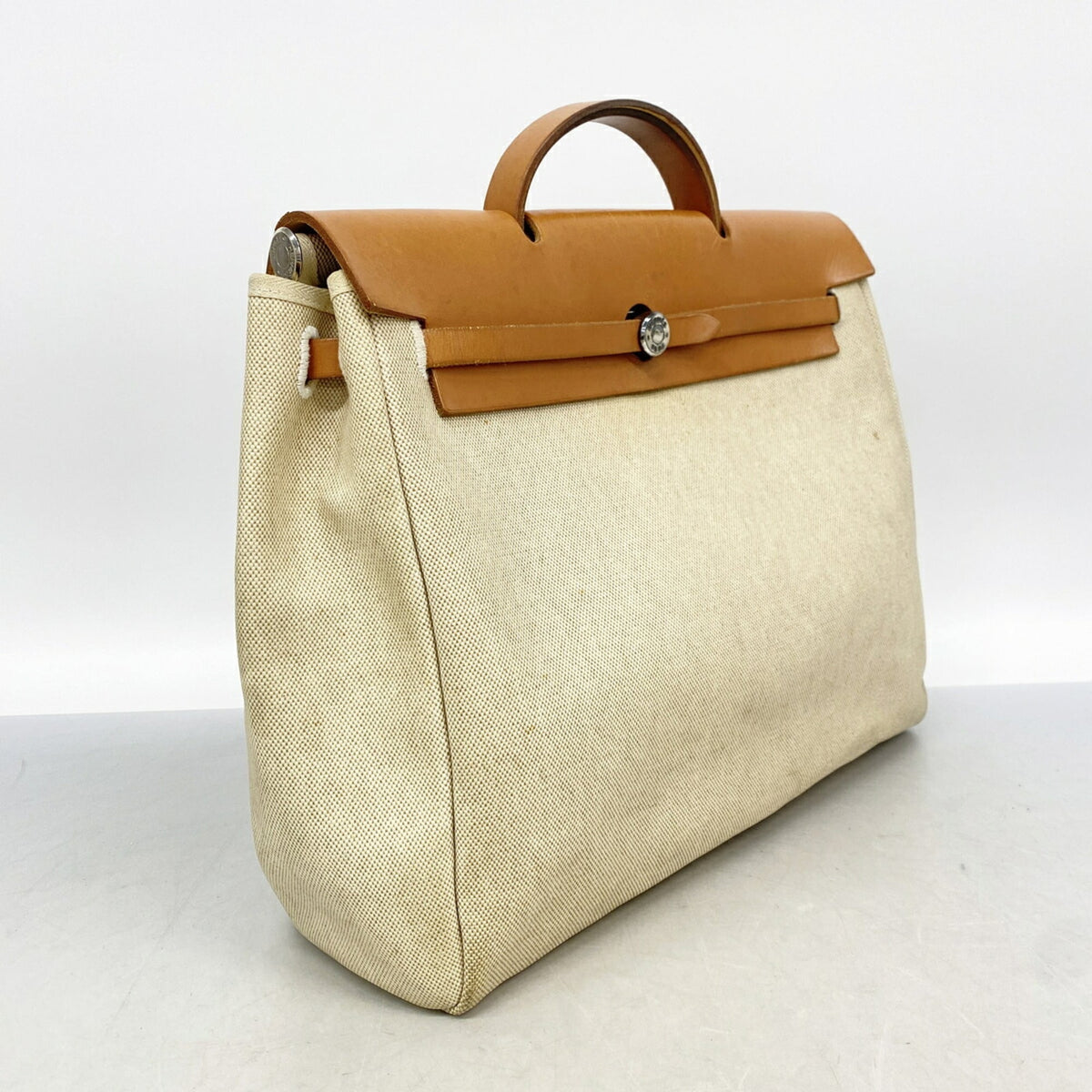 Hermes Natural Toile H Handbag (Pre-Owned)